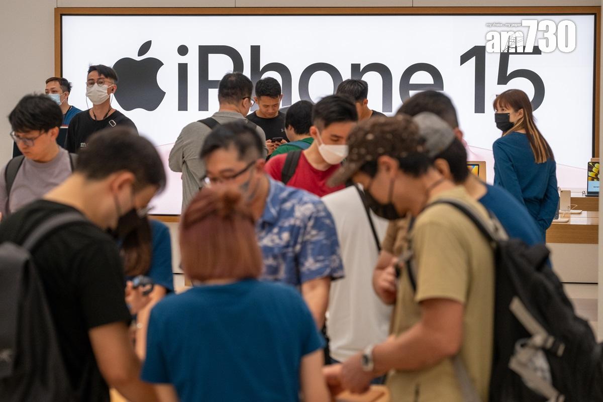 iPhone 15系列於2023年正式開賣。(資料圖片/陳奕釗攝)