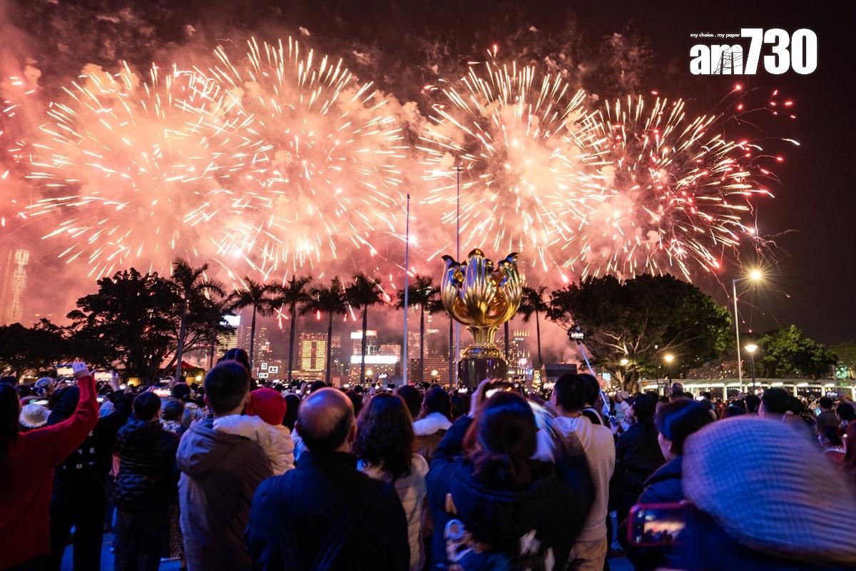 本港今年年初二舉辦煙花匯演。(資料圖片/中新社)