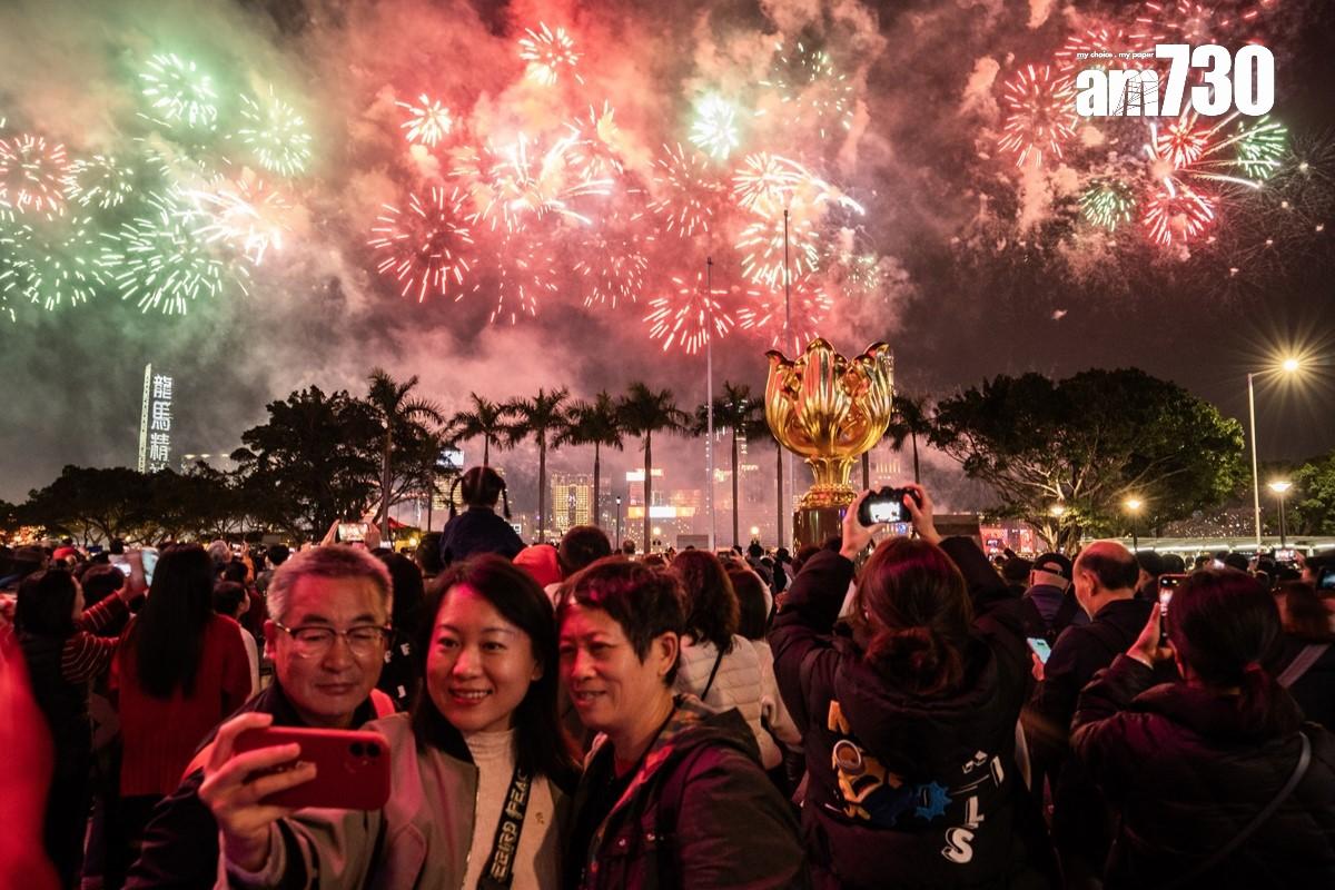 本港今年年初二舉辦煙花匯演。(資料圖片/中新社)