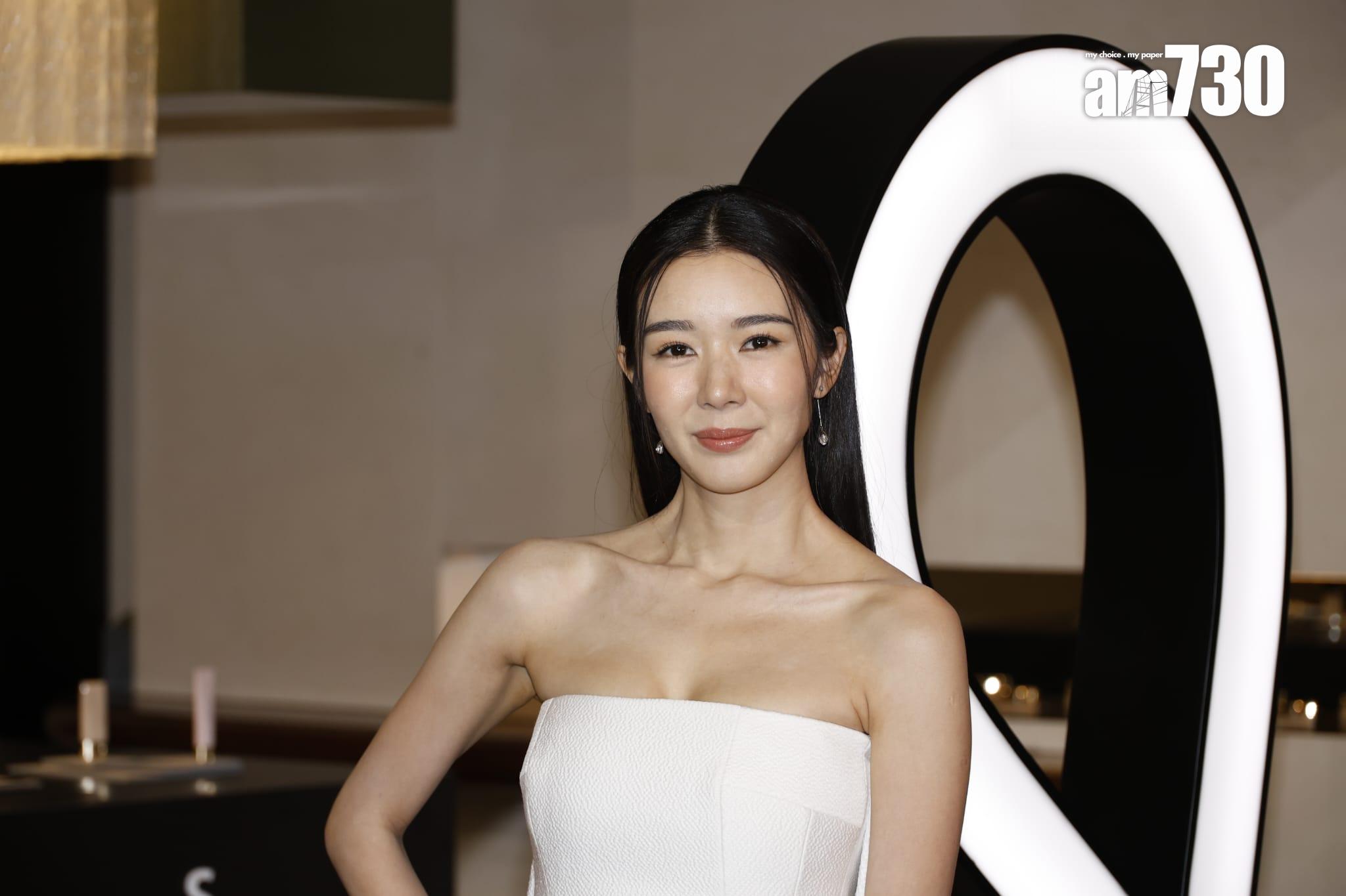 麥明詩出席日本美妝品牌活動,分享將為人妻的喜悅。(林俊源攝)