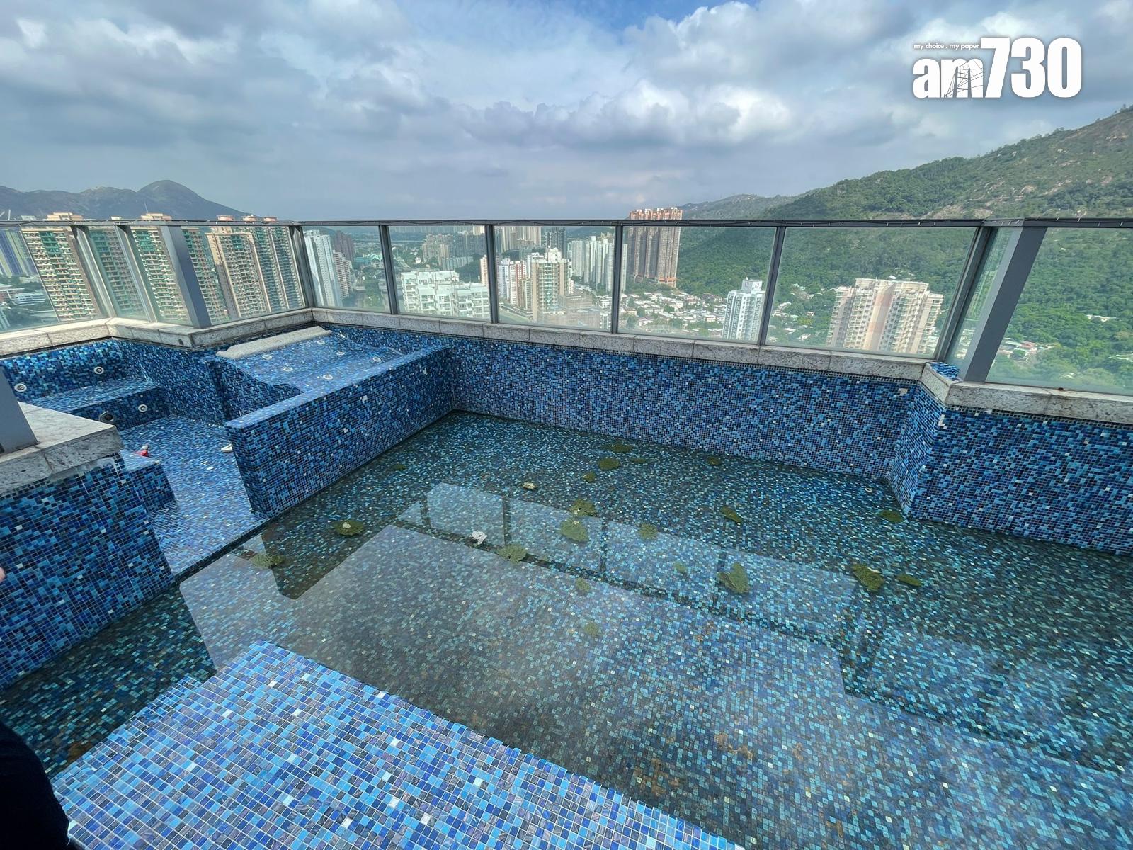 設於天台上的泳池。(代理提供)