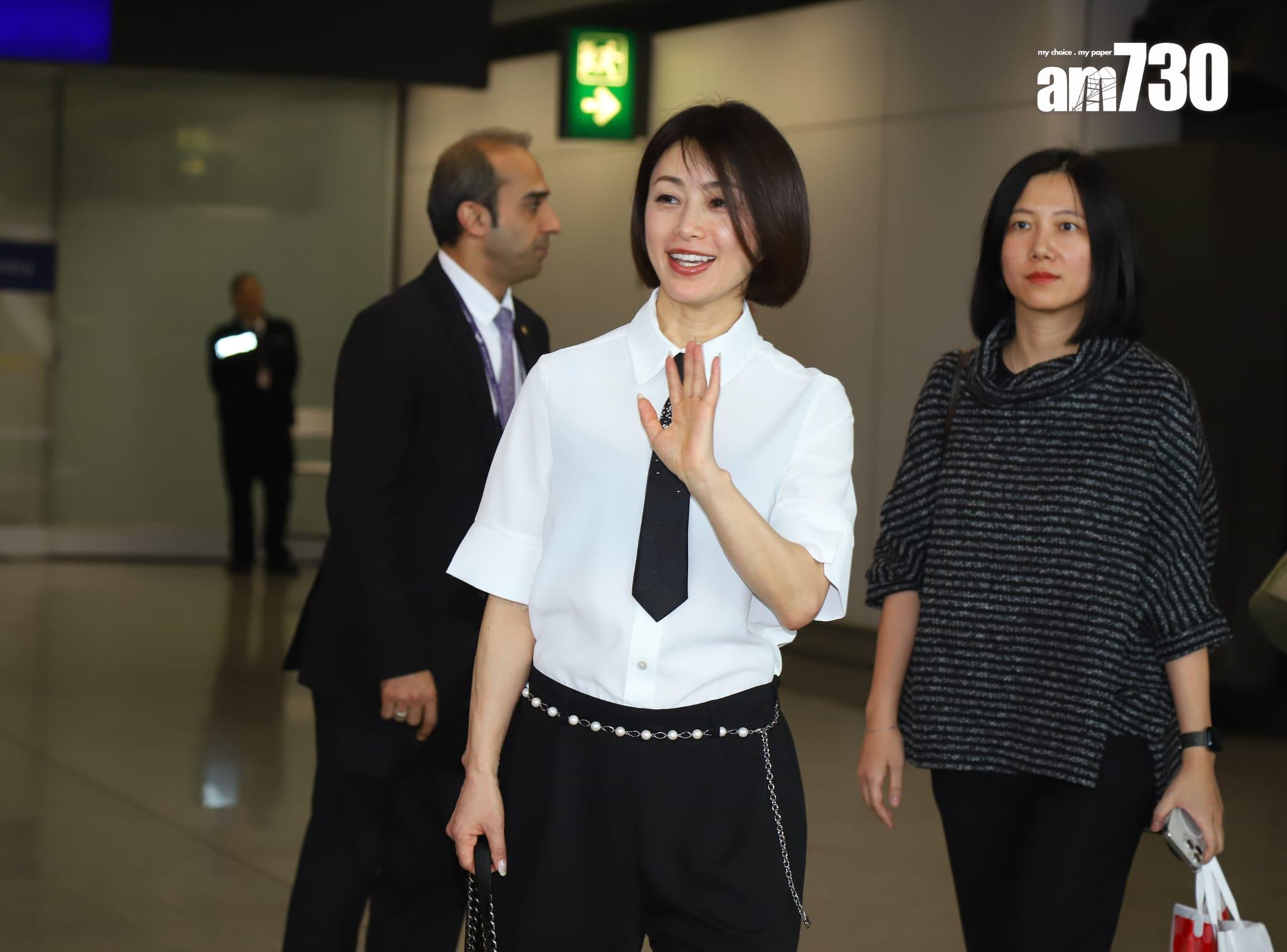 酒井法子來港為7月演唱會宣傳造勢。 (羅錦鴻攝)