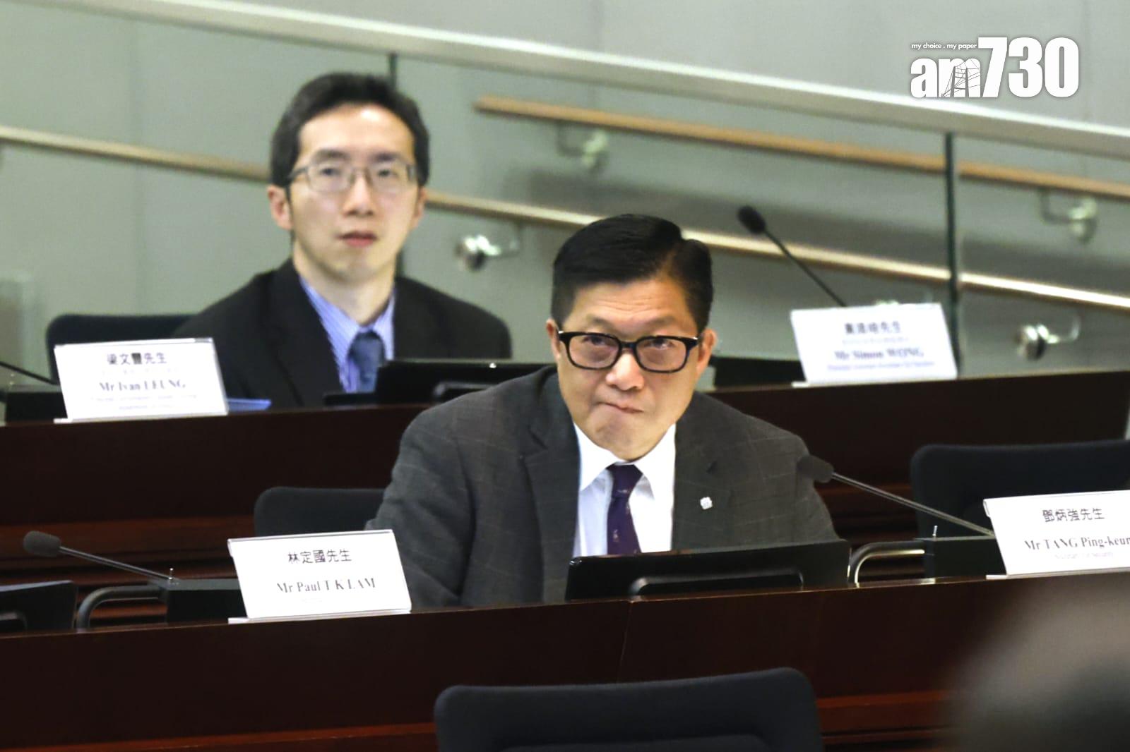 23條立法|鄧炳強:叛國條文的「戰爭」指打仗 金融及科技等戰爭由其他法例處理(林俊源攝)