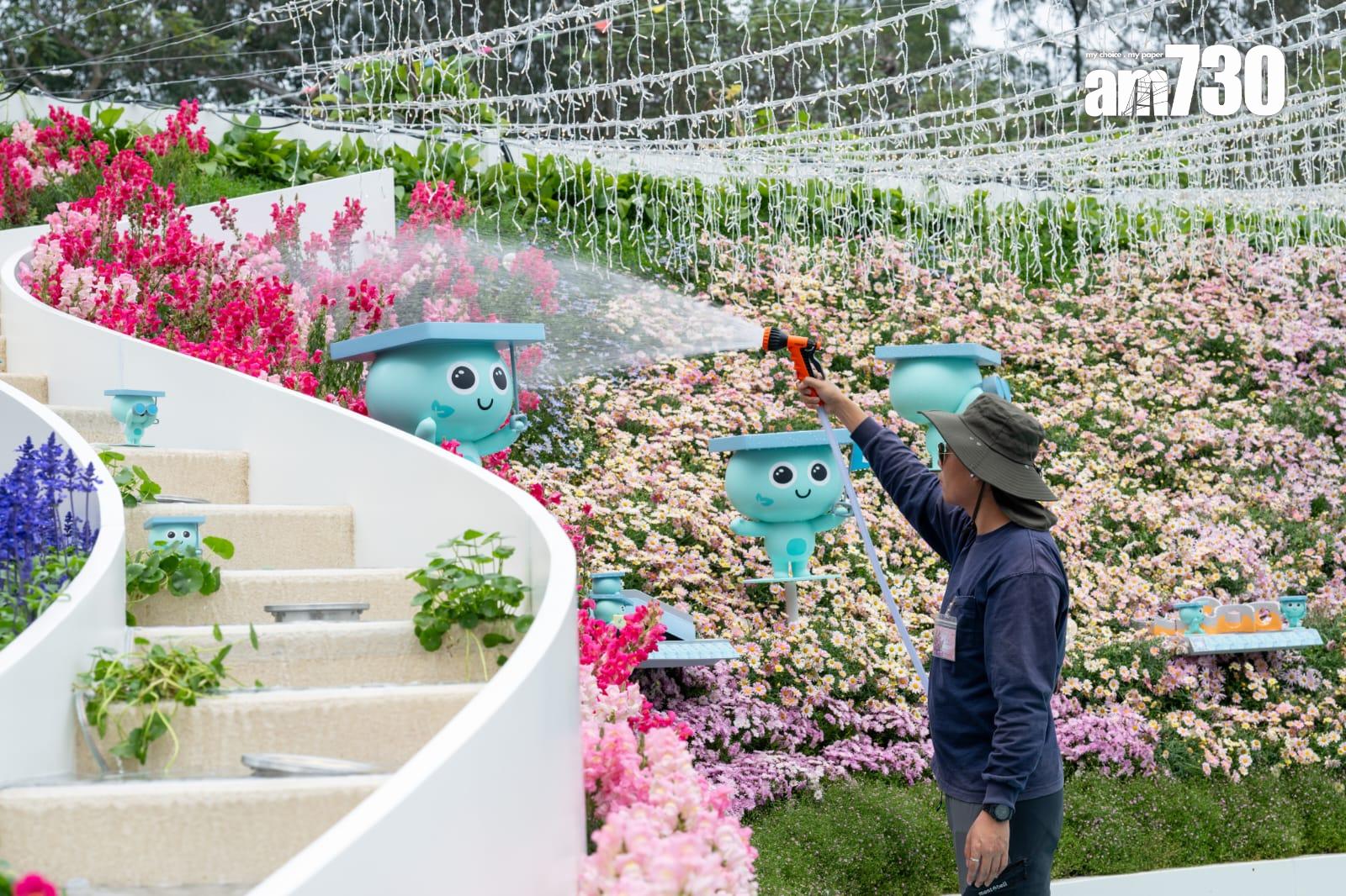 花卉展明日至本月24日在維園舉行 以多個童話故事為主題並設戀愛巷(陳奕釗攝)