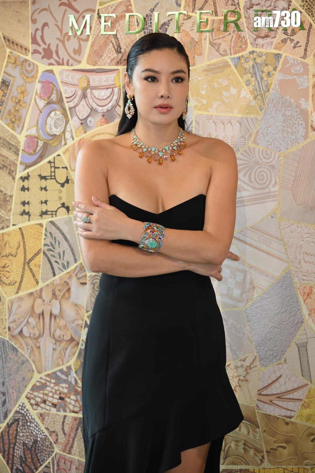 林嘉欣出席BVLGARI發布會。(陳奕釗攝)