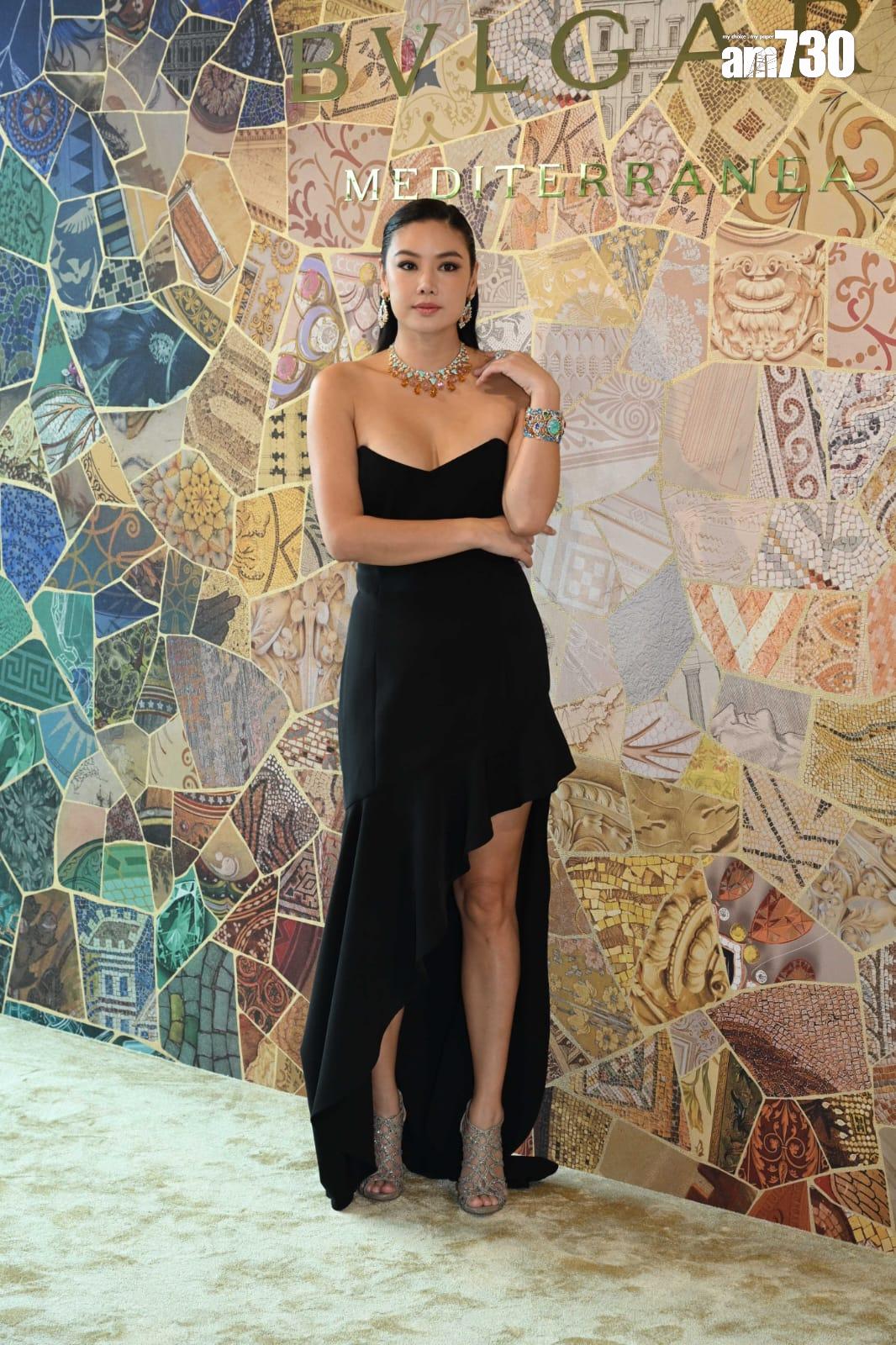 林嘉欣出席BVLGARI發布會。(陳奕釗攝)