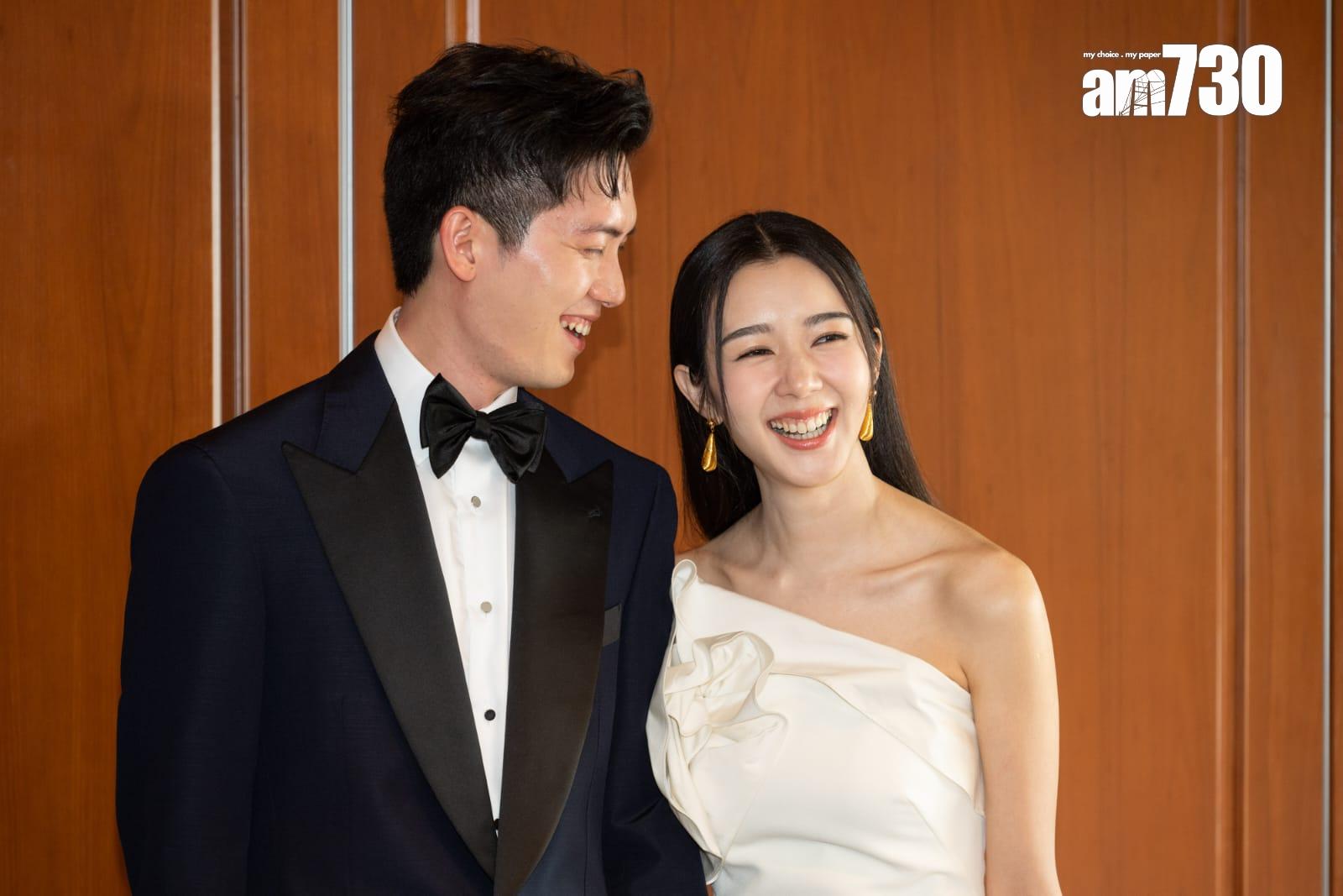 麥明詩與盛勁為結婚。(陳奕釗攝)