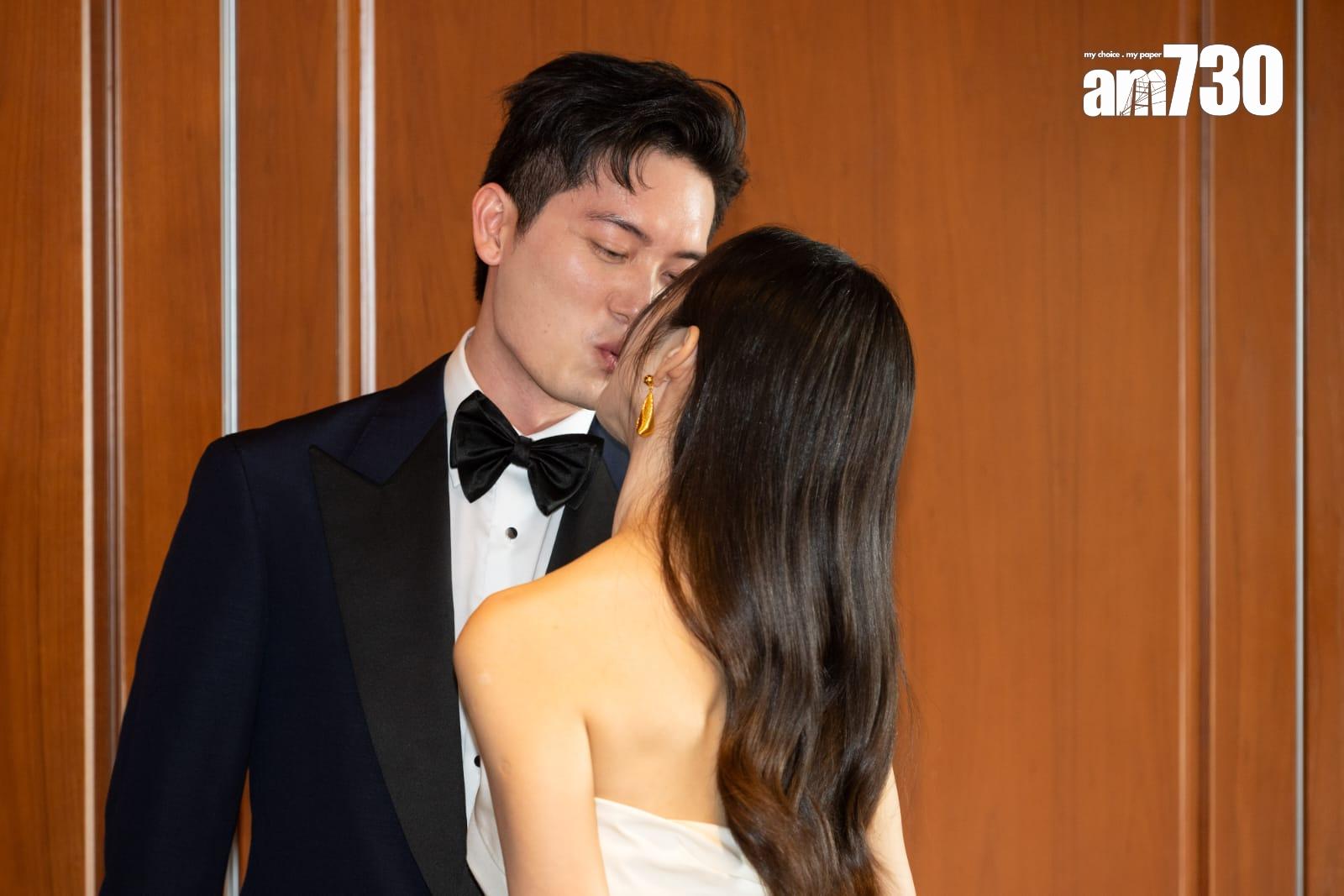 麥明詩與盛勁為結婚。(陳奕釗攝)