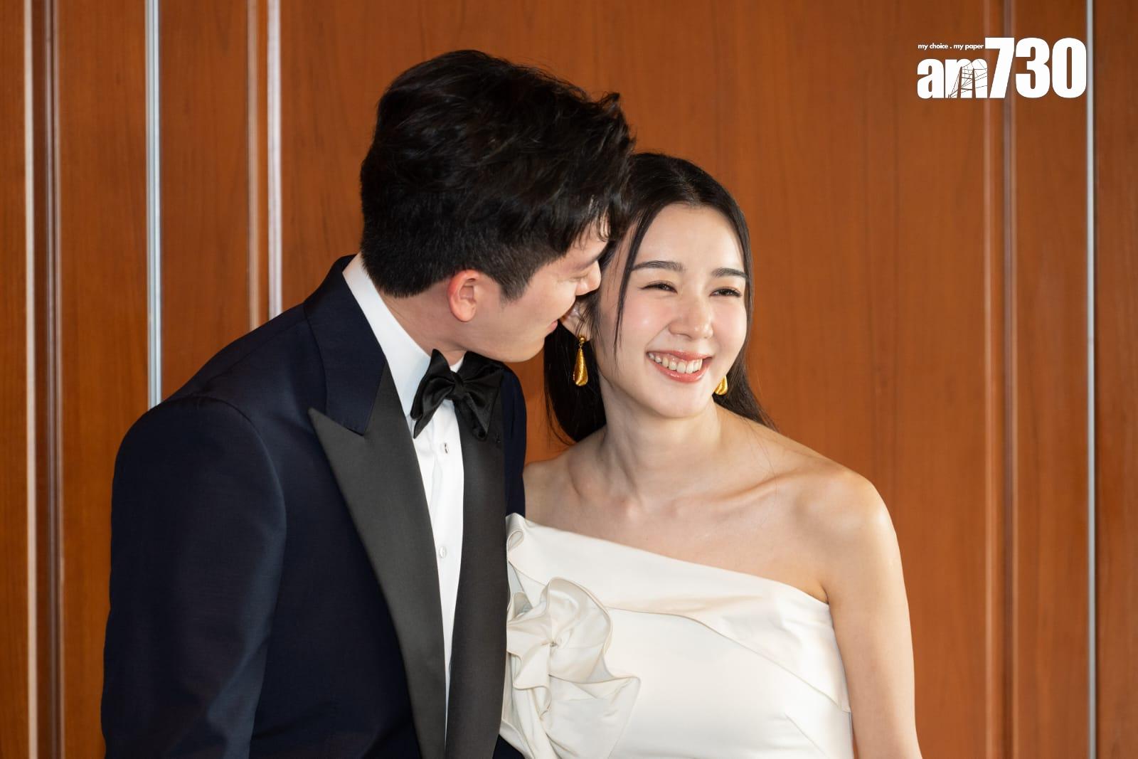 麥明詩與盛勁為結婚。(陳奕釗攝)