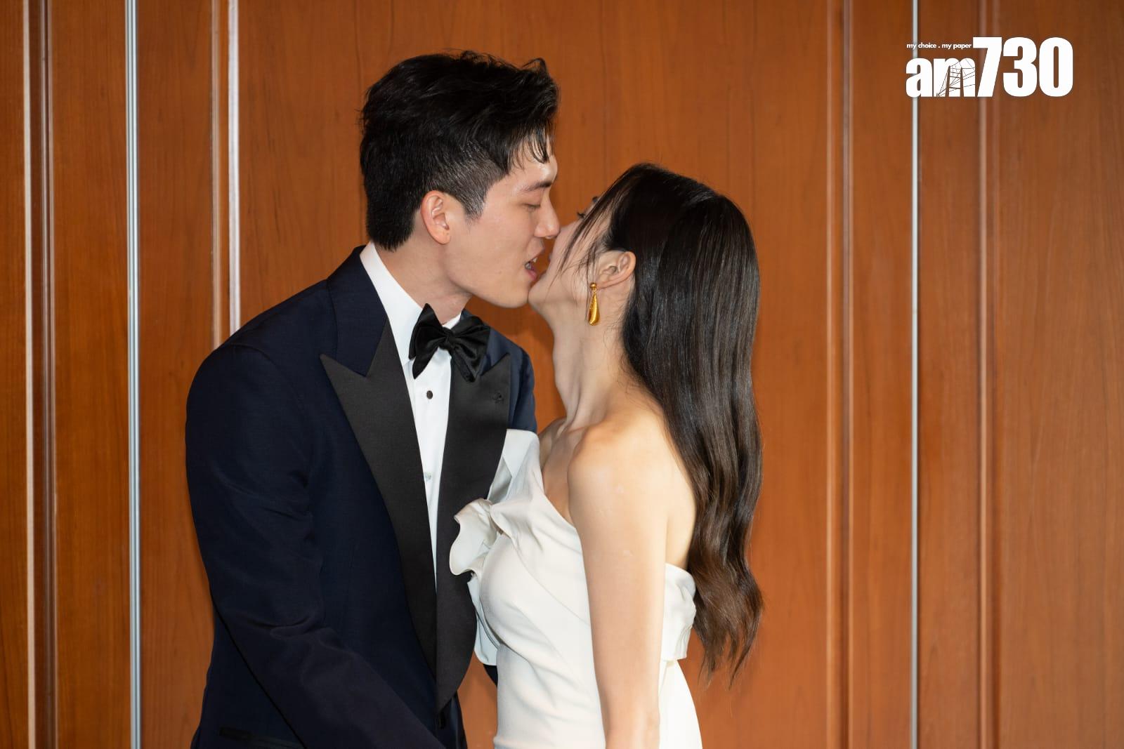 麥明詩與盛勁為結婚。(陳奕釗攝)