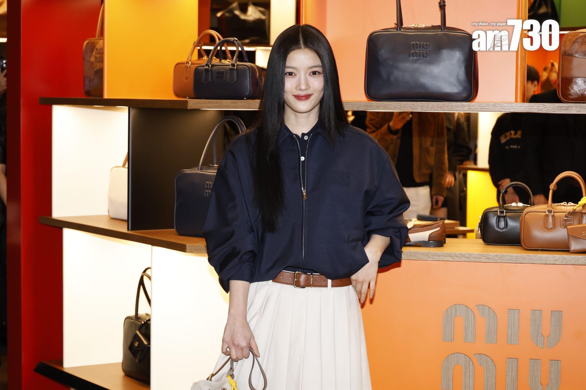 金裕貞來港出席在金鐘太古廣場的公開活動。 (林俊源攝)