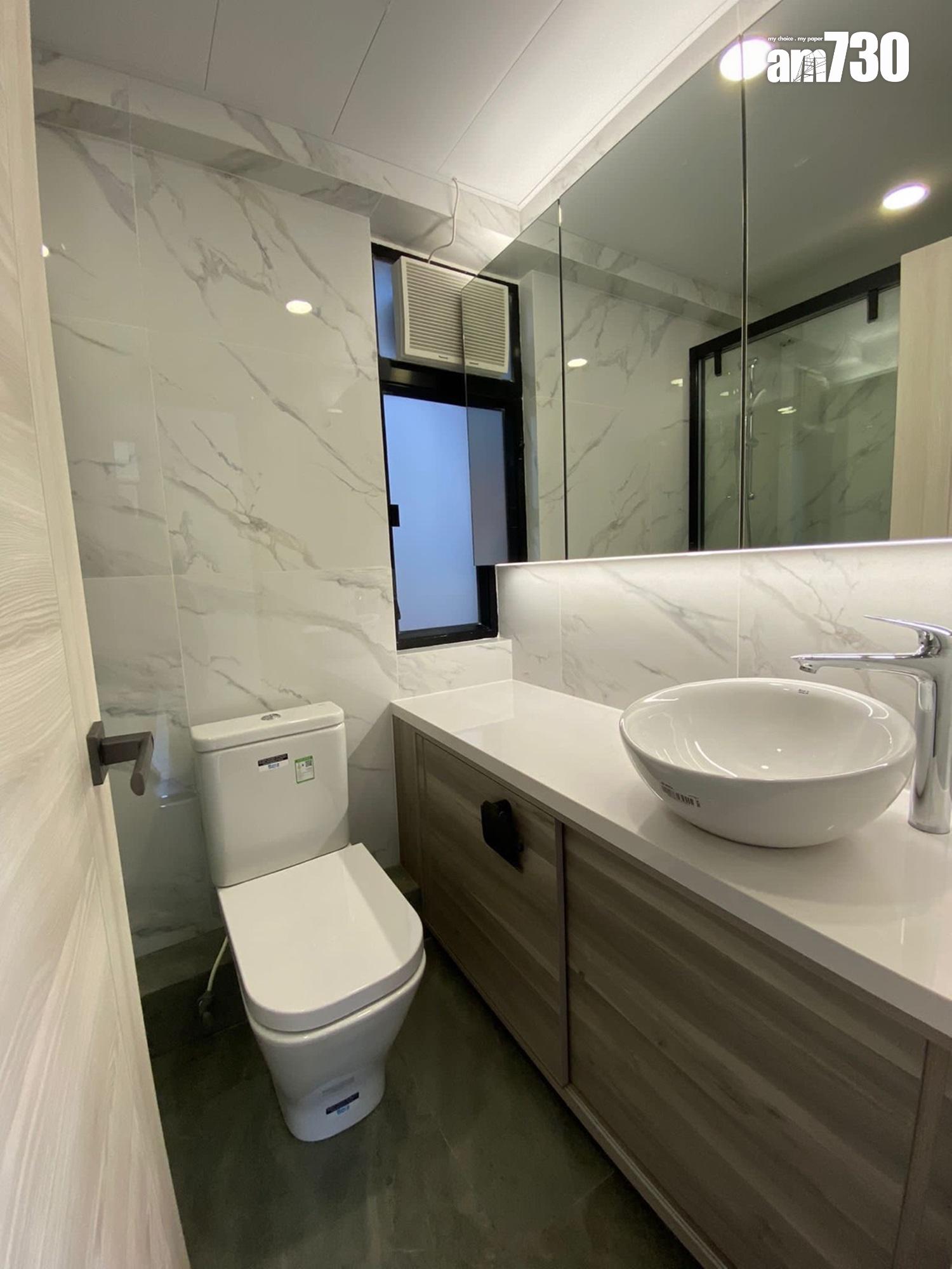 浴室裝修一絲不苟,用料不俗。