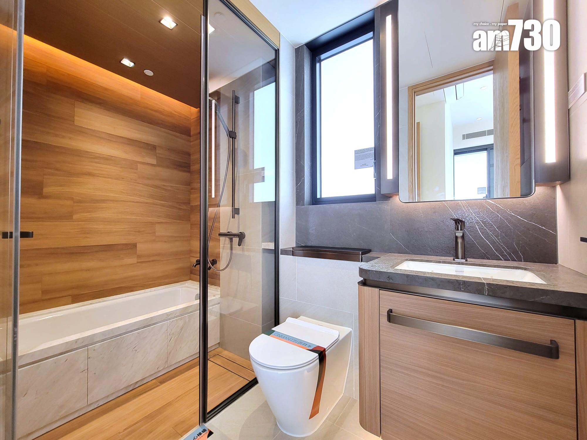 朗賢峯示範單位|998呎向南三房套 廚房及浴室採Japandi設計風格|多圖有片