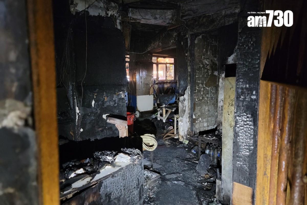 華豐大廈火災後內部滿目瘡痍。(資料圖片/《am730》記者攝)