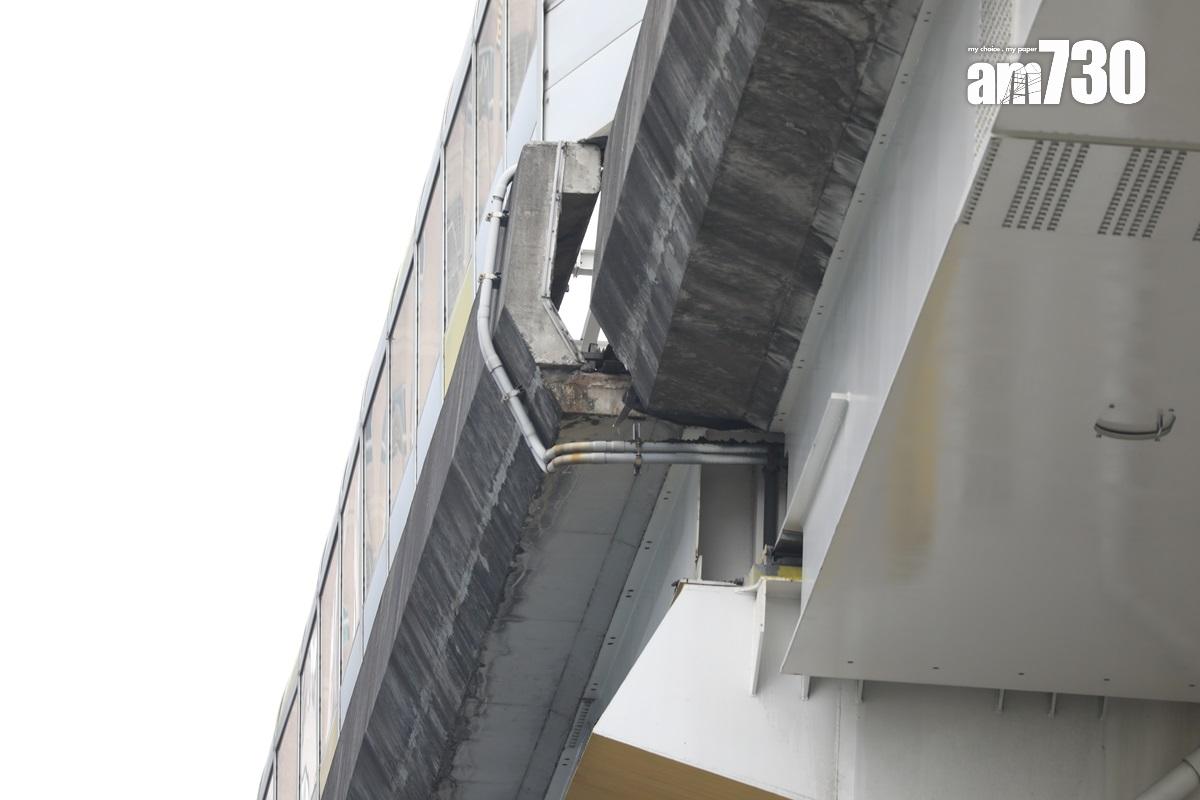 捷運新北環狀線箱梁橋因花蓮地震移位。(中新社)