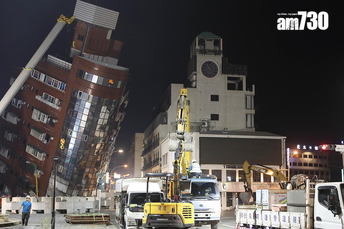 花蓮天王星大樓最後一名被困者遺體被救出後,搜救行動結束。(中新社)