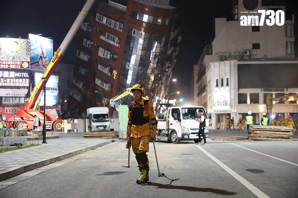 花蓮天王星大樓最後一名被困者遺體被救出後,搜救行動結束。(中新社)