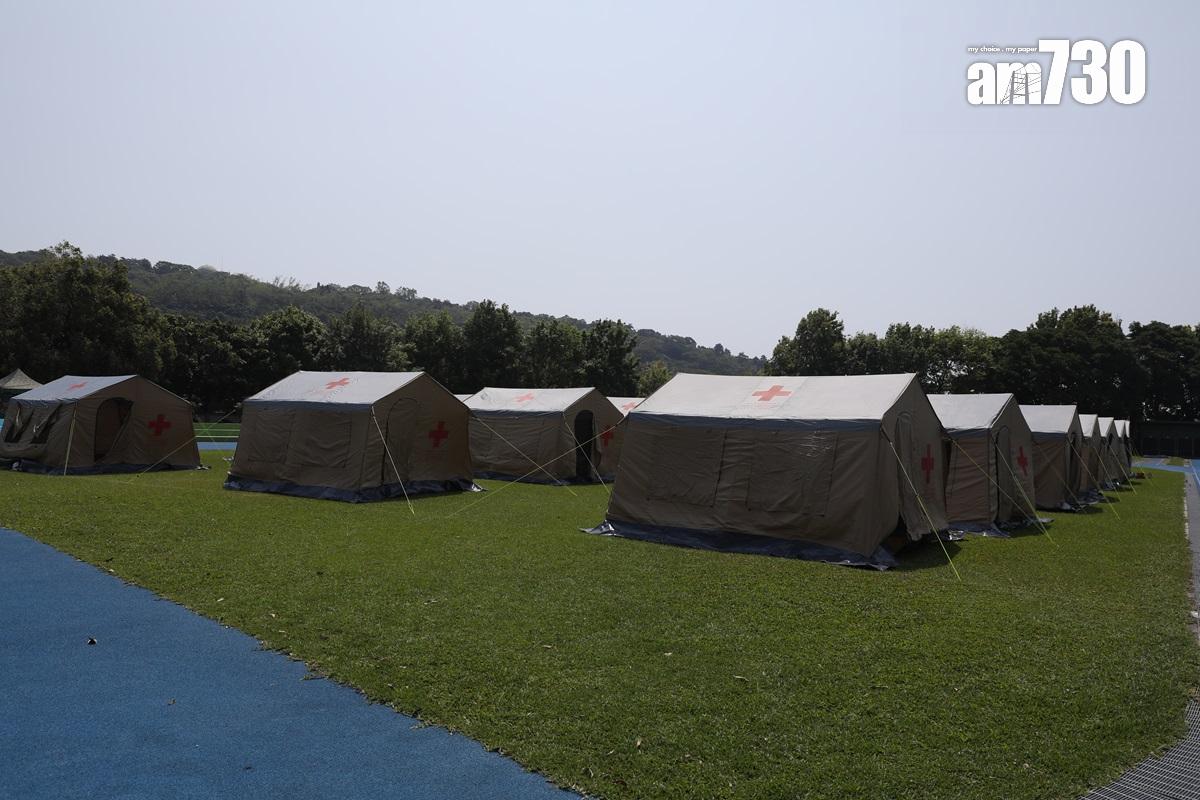 花蓮市中華國民小學已改為安置災民的臨時收容中心。(中新社)