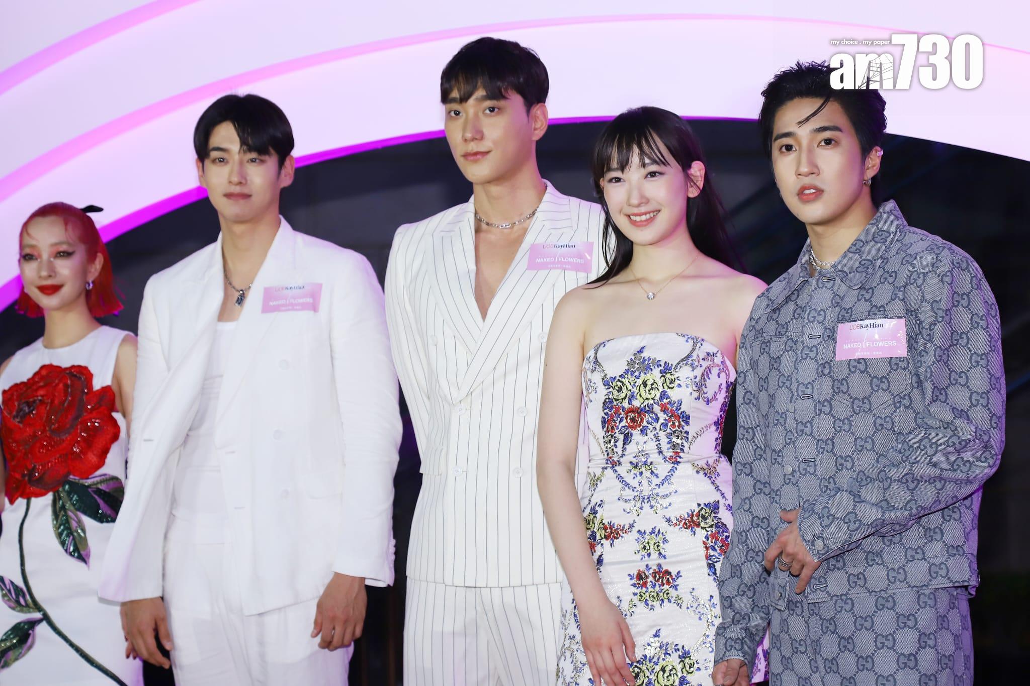 眾人現身吸引近百fans到場支持。 (羅錦鴻攝)