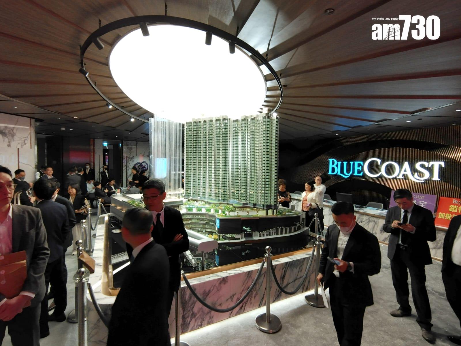 黃竹坑港島南岸第3B期「Blue Coast」累沽413伙,套現約近76億元。(鍾式明攝)