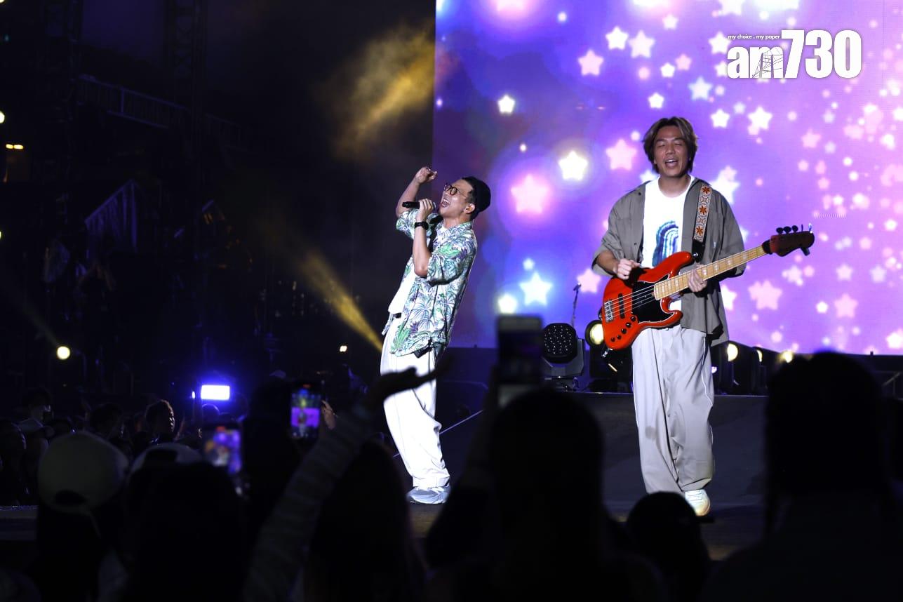 RubberBand繼2022年疫下開show後,重回竹翠公園演出,感觸良多。(林俊源攝)