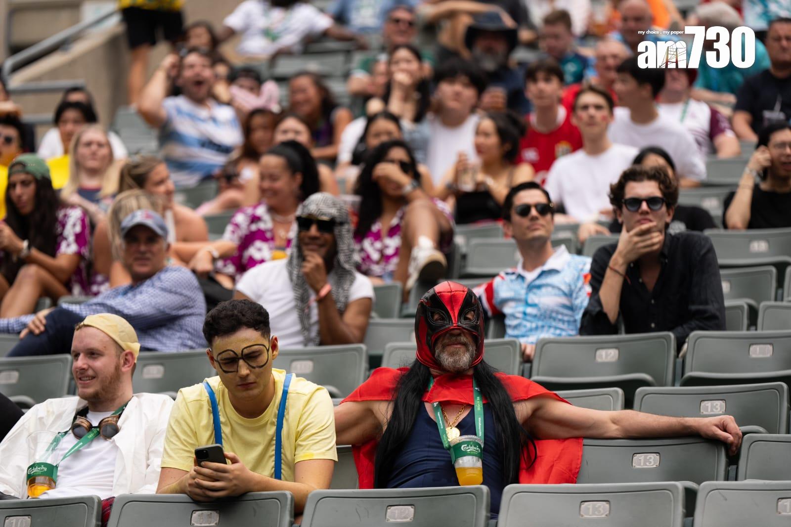 香港國際七人欖球賽2024 ,今屆或是最後一屆在香港大球場舉行,氣氛熱烈(林靄怡攝)