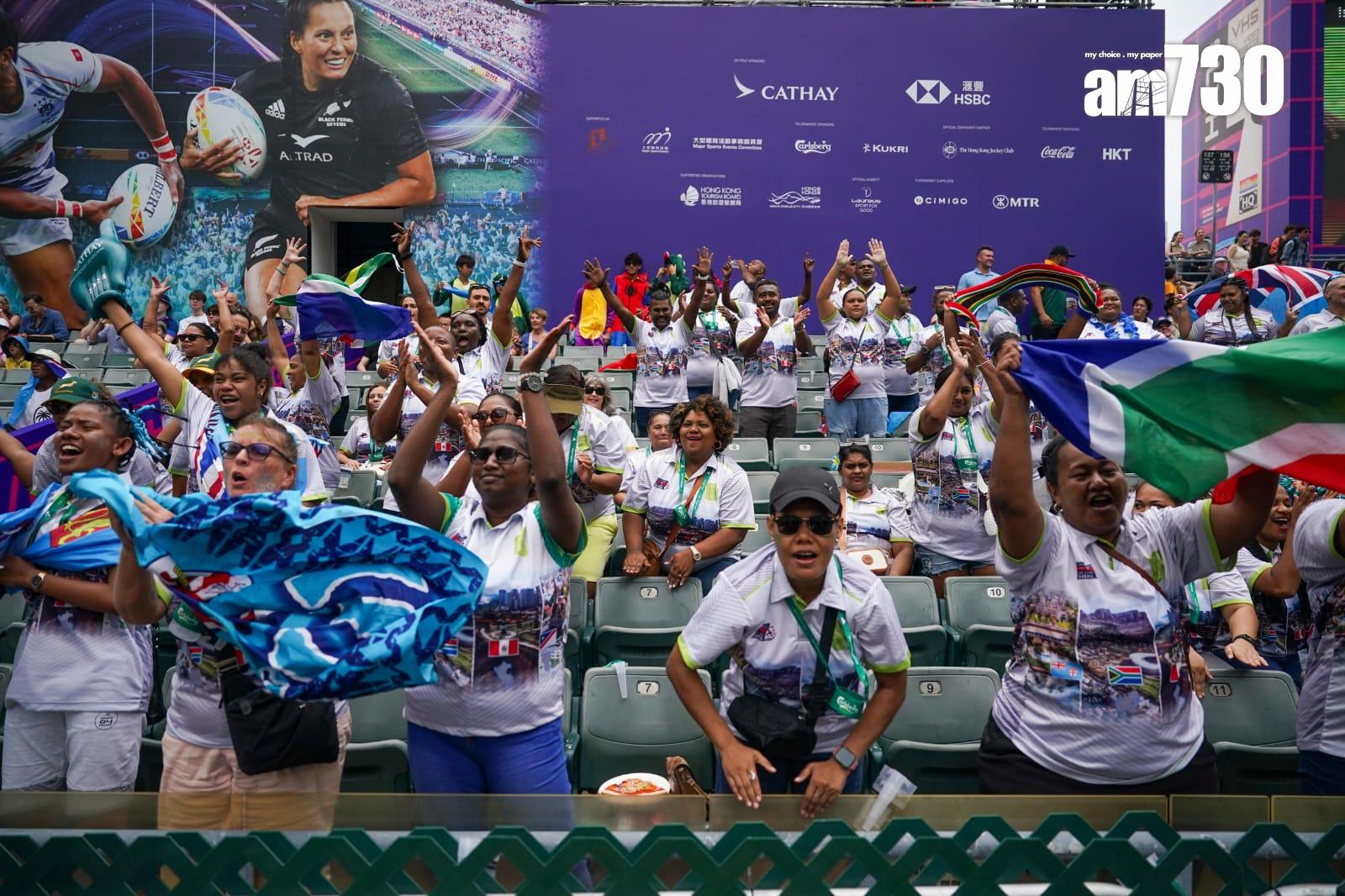 香港國際七人欖球賽2024 ,今屆或是最後一屆在香港大球場舉行,氣氛熱烈(林靄怡攝)
