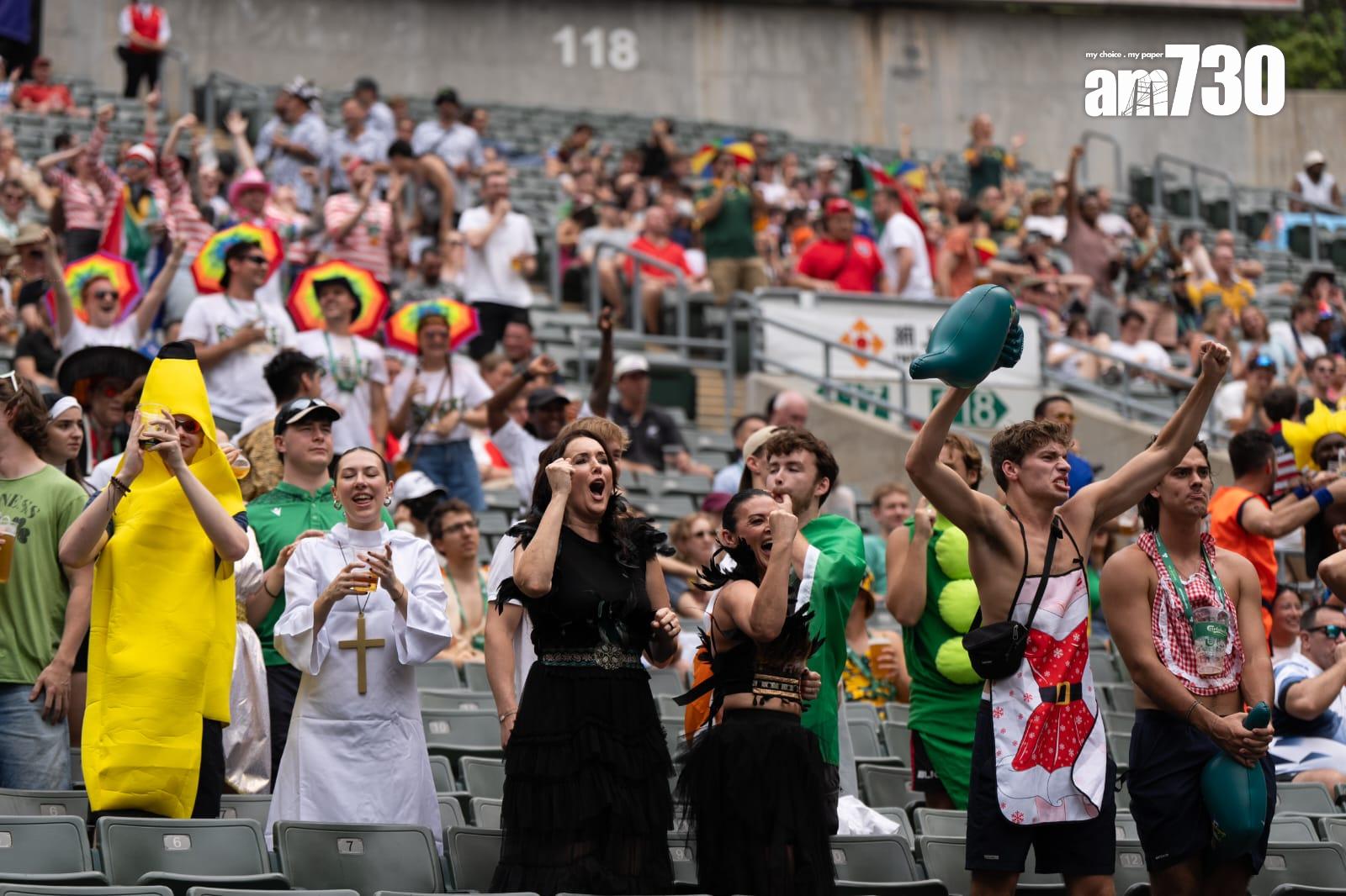 香港國際七人欖球賽2024 ,今屆或是最後一屆在香港大球場舉行,氣氛熱烈(林靄怡攝)