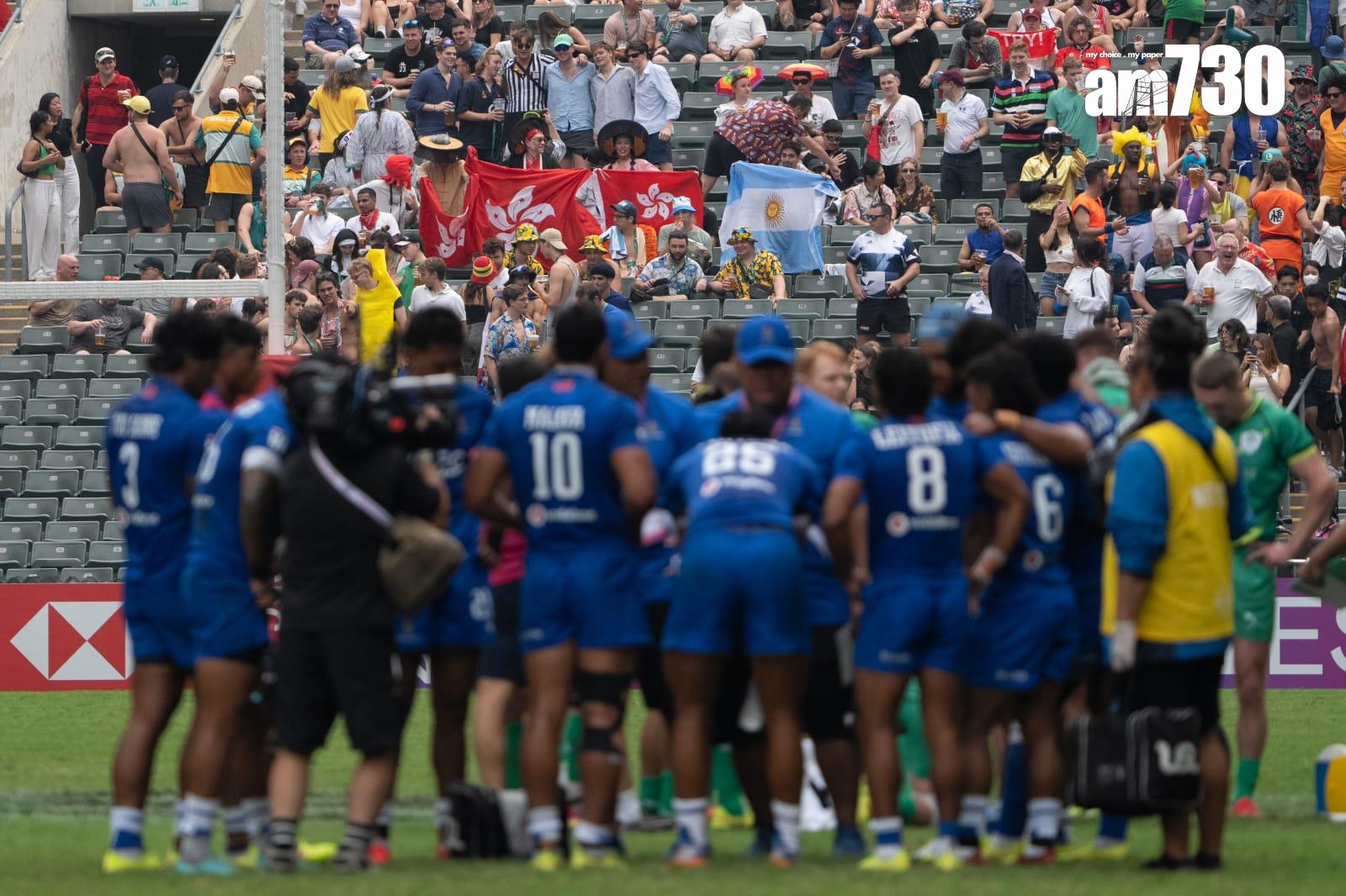 香港國際七人欖球賽2024 ,今屆或是最後一屆在香港大球場舉行,氣氛熱烈(林靄怡攝)