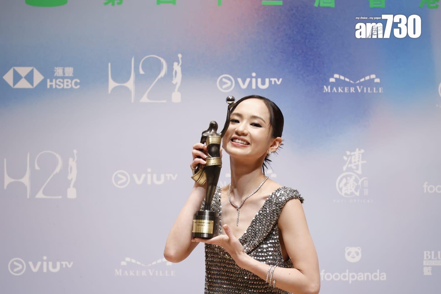 金像獎2024|梁雍婷憑《白日之下》奪最佳女配角。(林俊源攝)