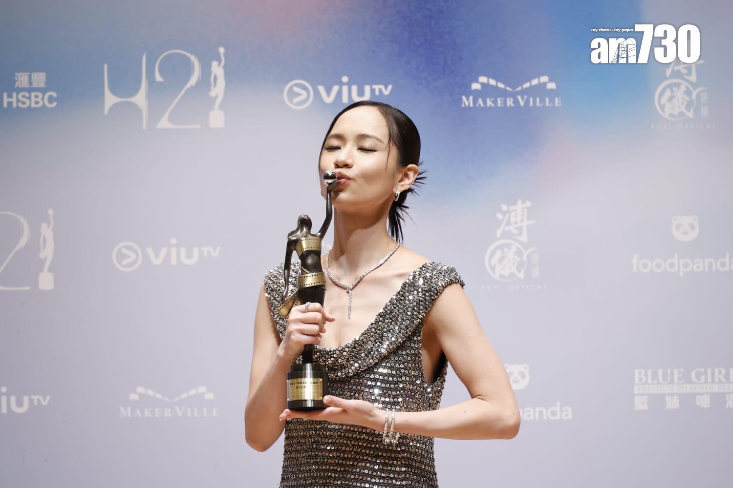 金像獎2024|梁雍婷憑《白日之下》奪最佳女配角。(林俊源攝)