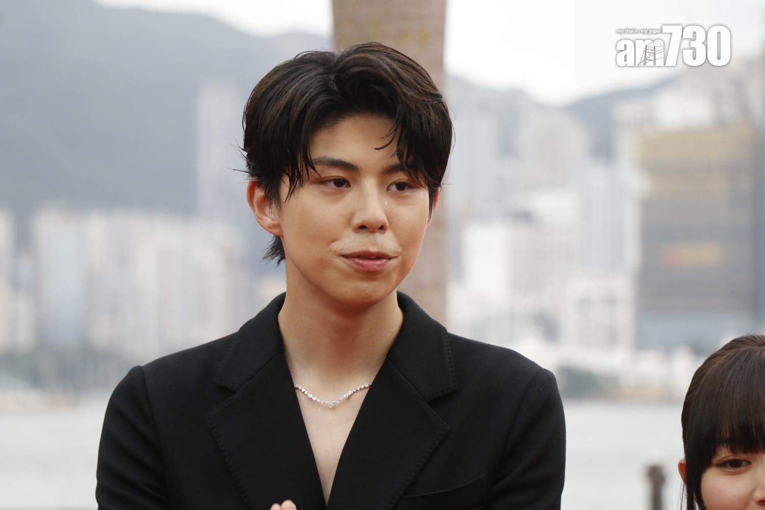 金像獎2024|《小薯茄》的程仁富、童童及朱Mic擔任紅地毯網上主持。(蘇文傑攝)