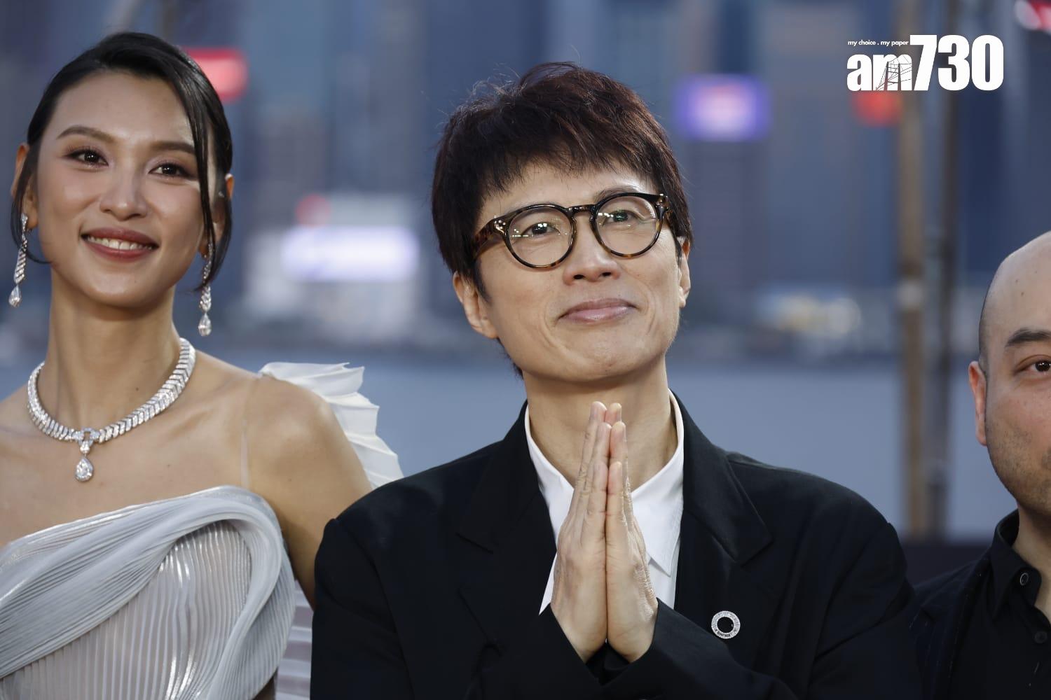 金像獎2024|《毒舌大狀》團隊包括黃子華。(林俊源攝)