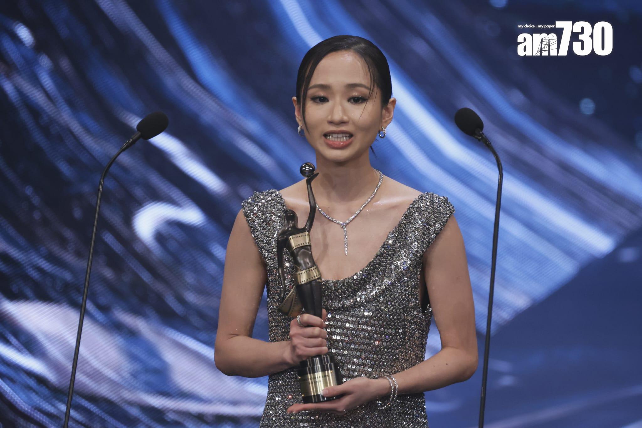 金像獎2024|梁雍婷憑《白日之下》奪女配角 。