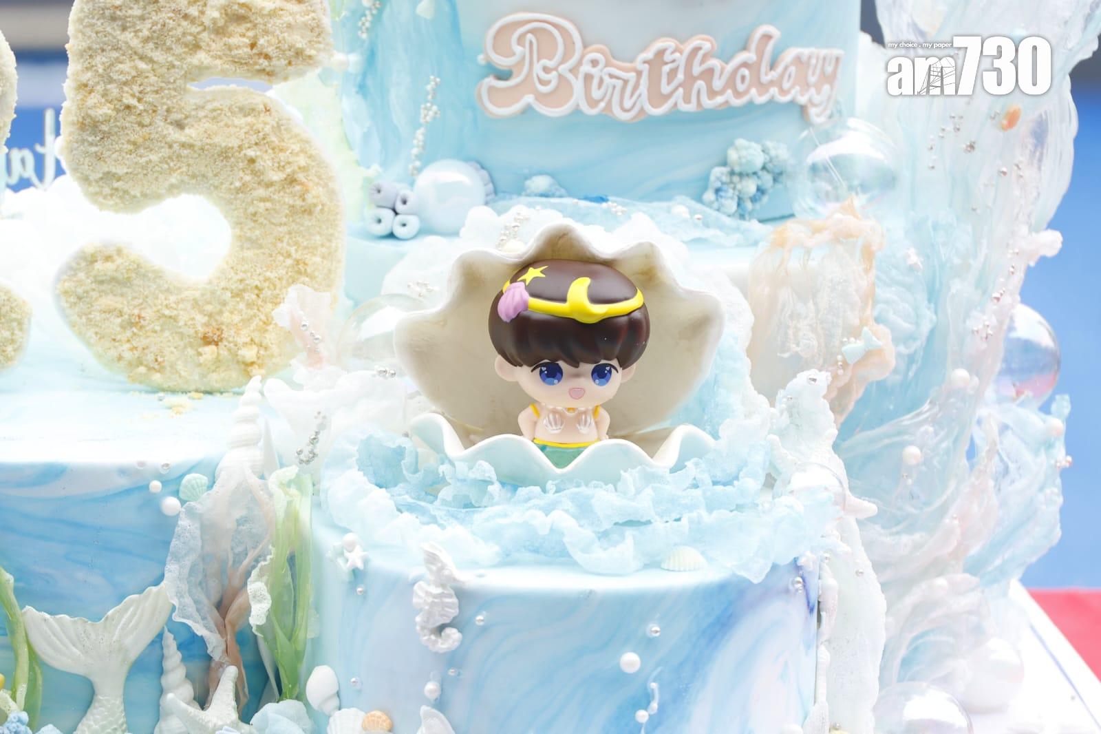 姜濤快將25歲生日,海洋主題的蛋糕上,有最性感的生日限定「小濤濤」。(林俊源攝)
