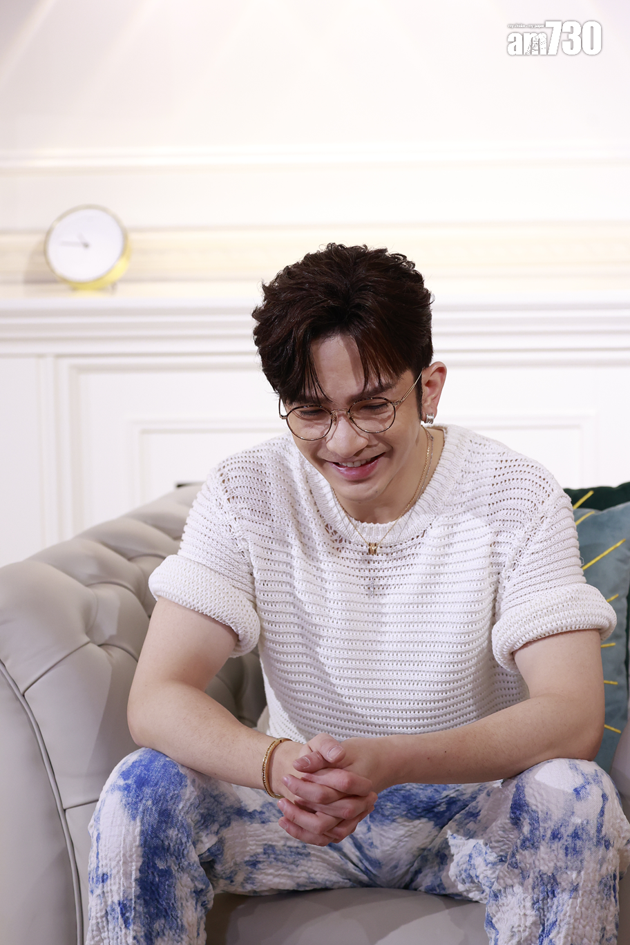 Anson Lo談起上門送花的情景,蠻不好意思。