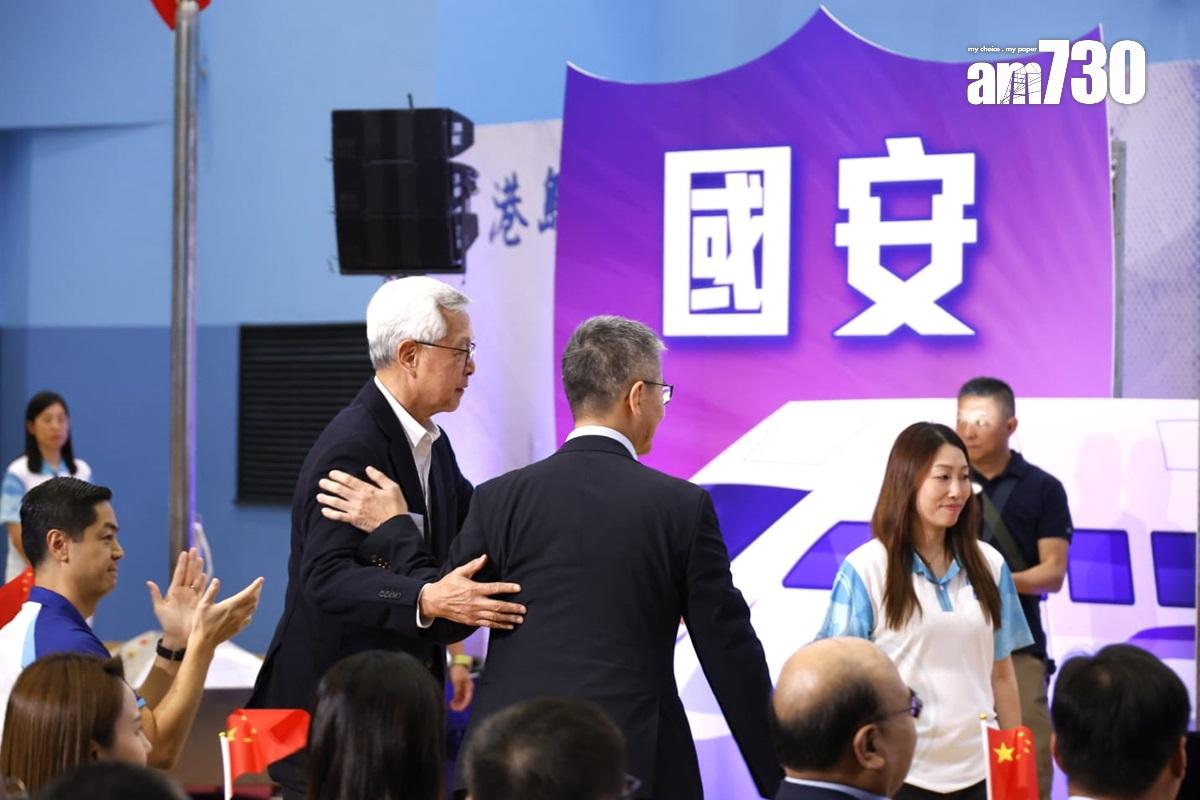 警務處港島總區今日舉行「港島總區國安傳承分享日」。(林俊源攝)