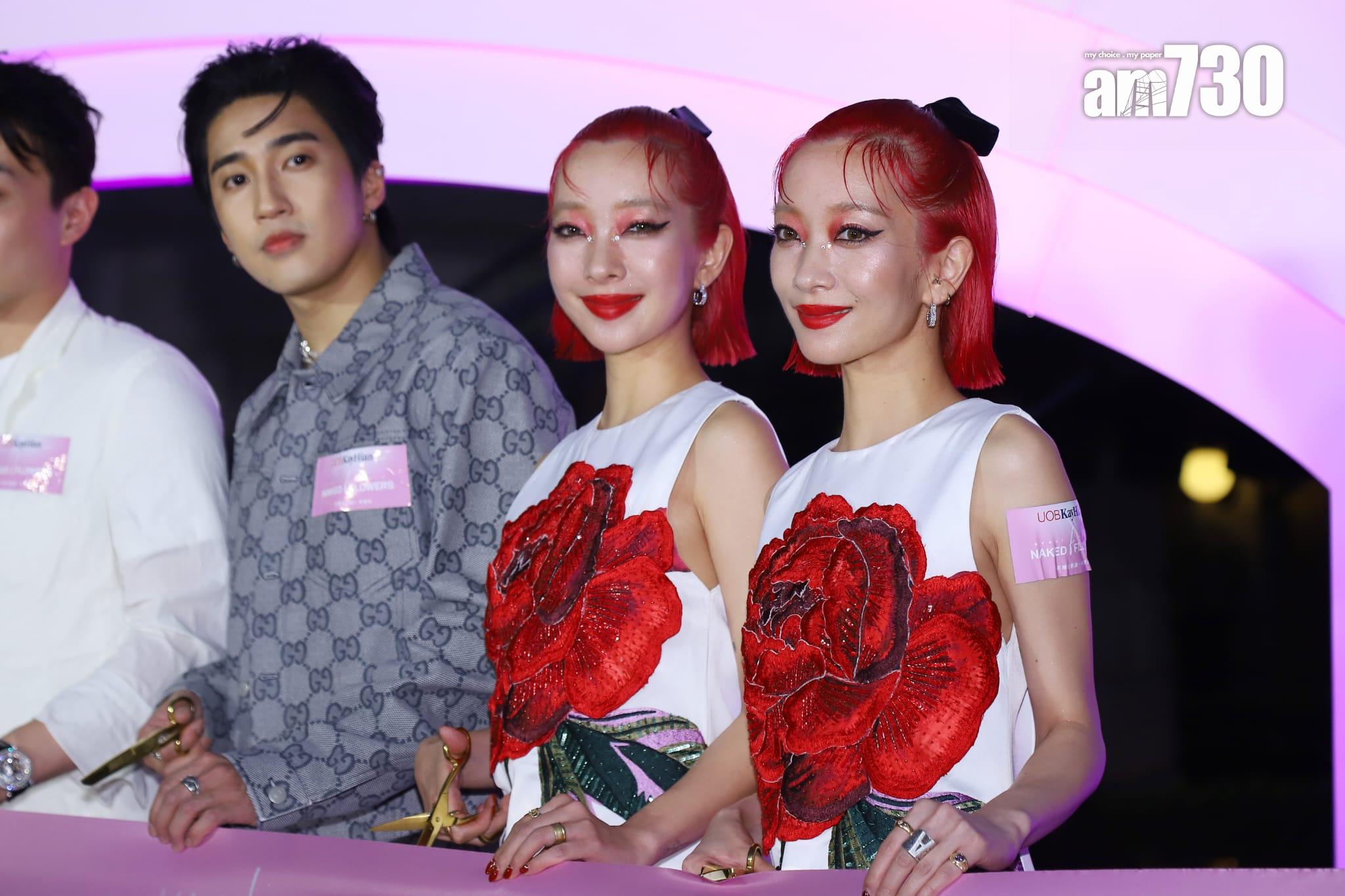 眾人現身吸引近百fans到場支持。 (羅錦鴻攝)