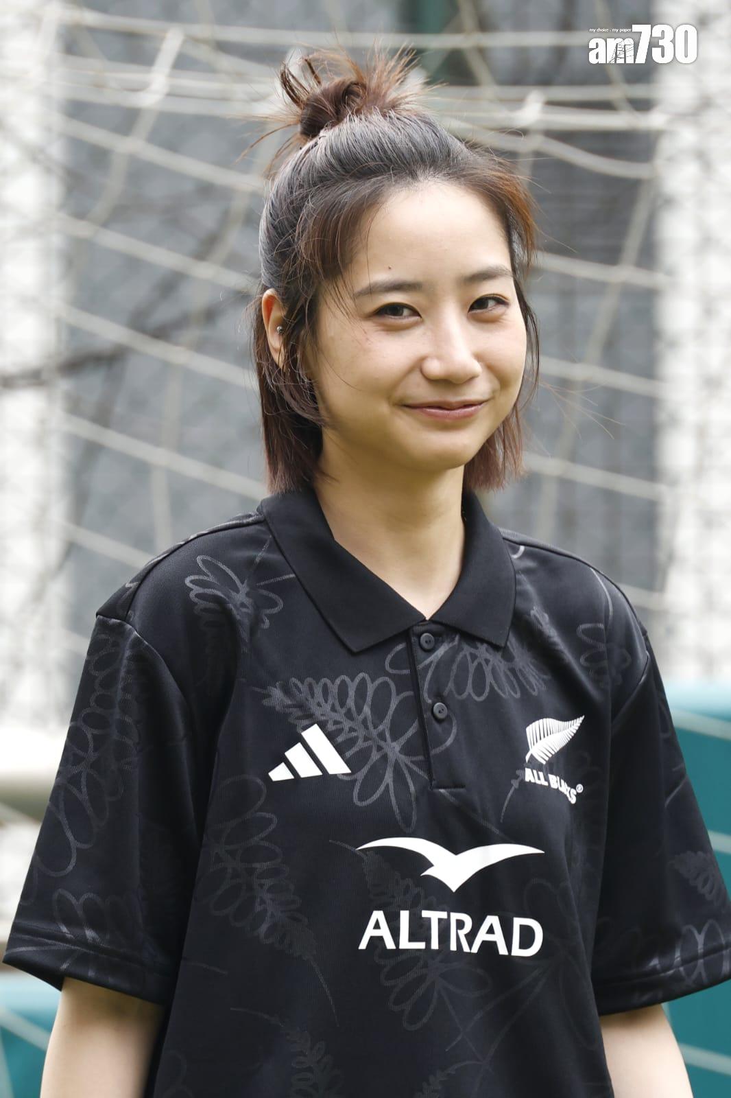 Gigi張蔓姿認為打欖球好有型。 (林俊源攝)