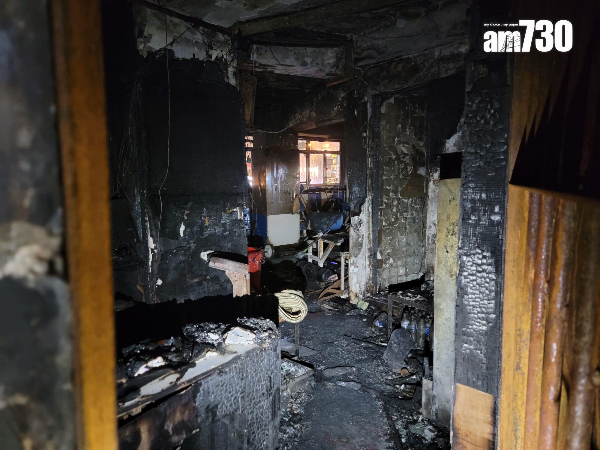 大火後現場。(《am730》記者攝)