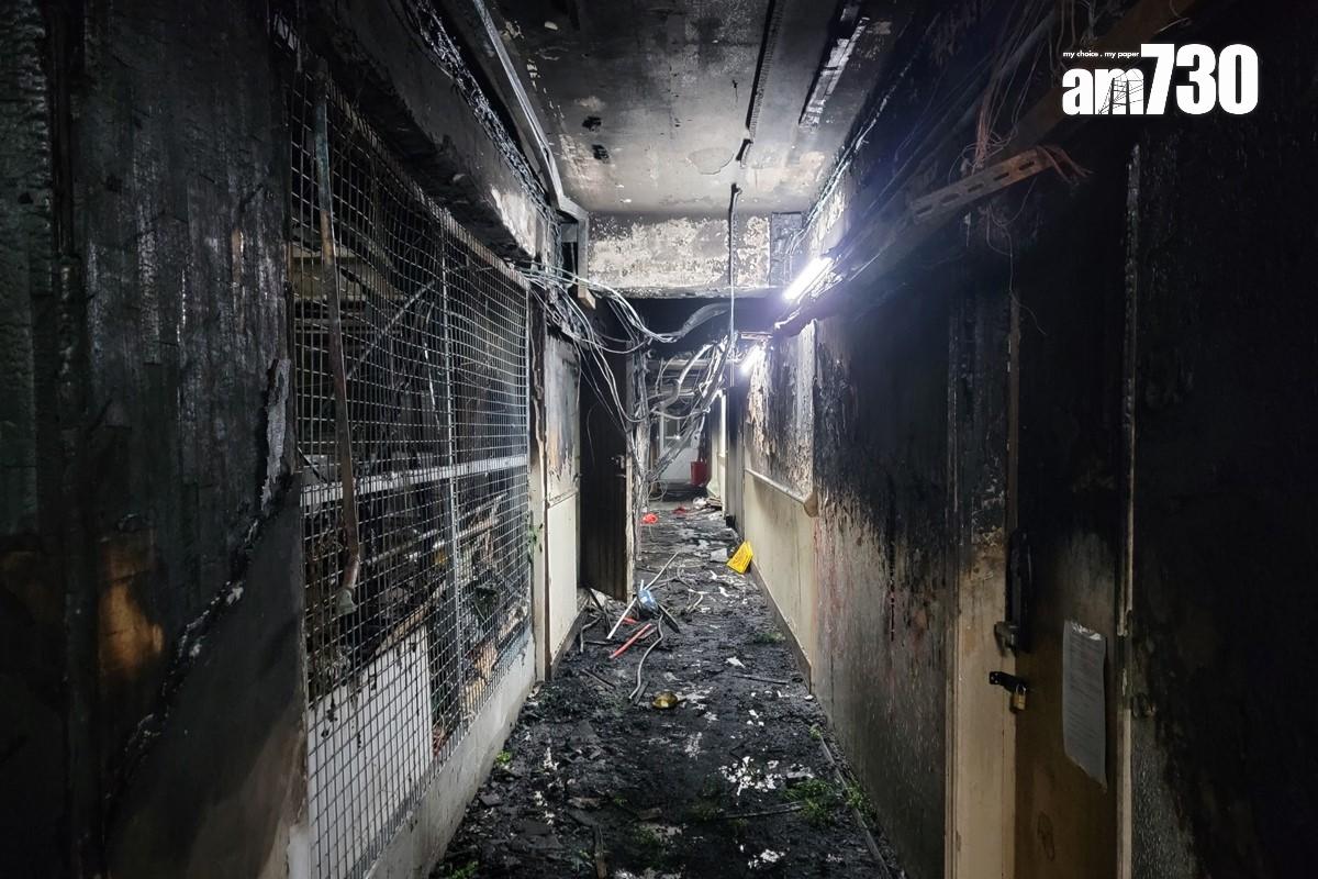 華豐大廈火災後內部滿目瘡痍。(資料圖片/《am730》記者攝)