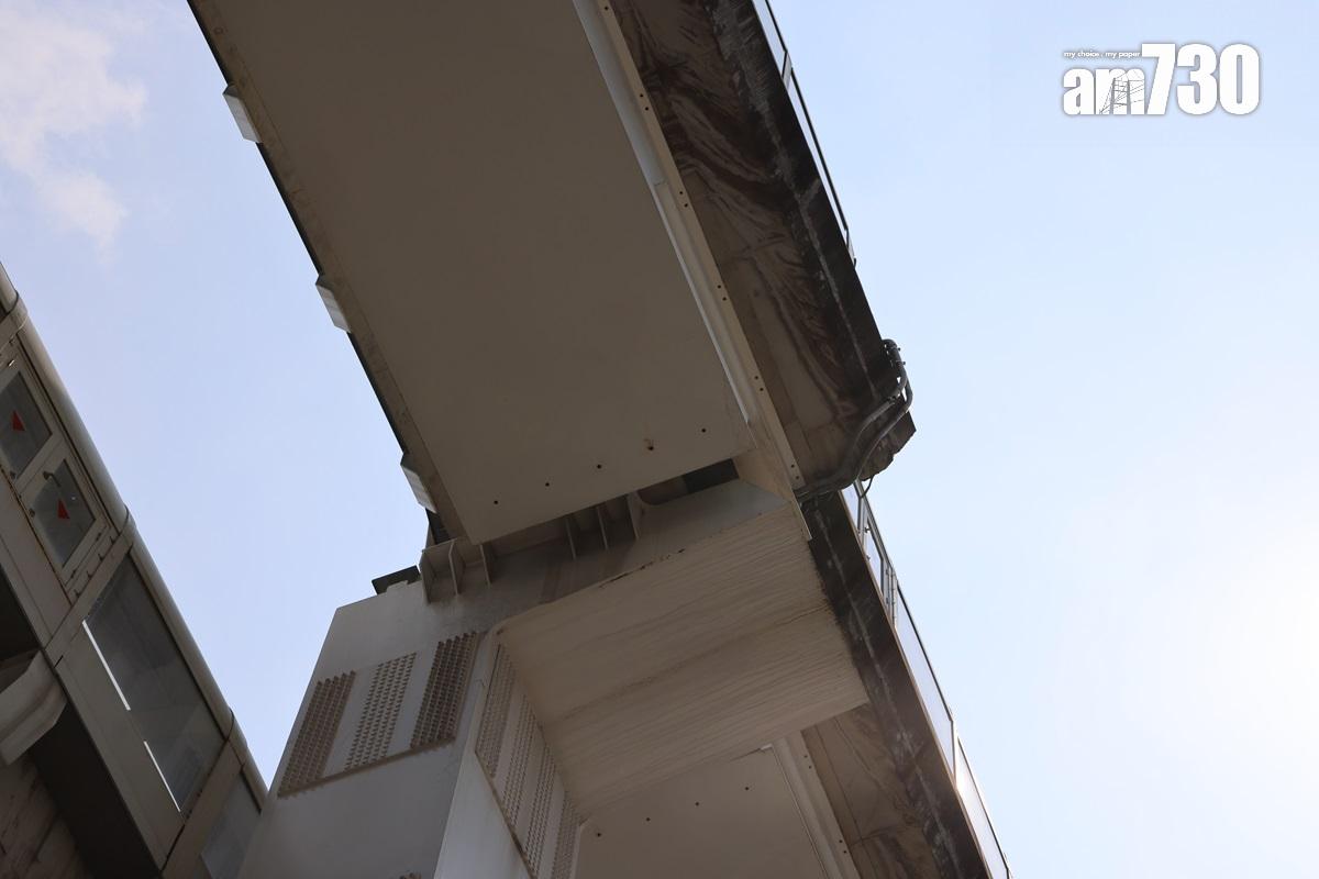 捷運新北環狀線箱梁橋因花蓮地震移位。(中通社)