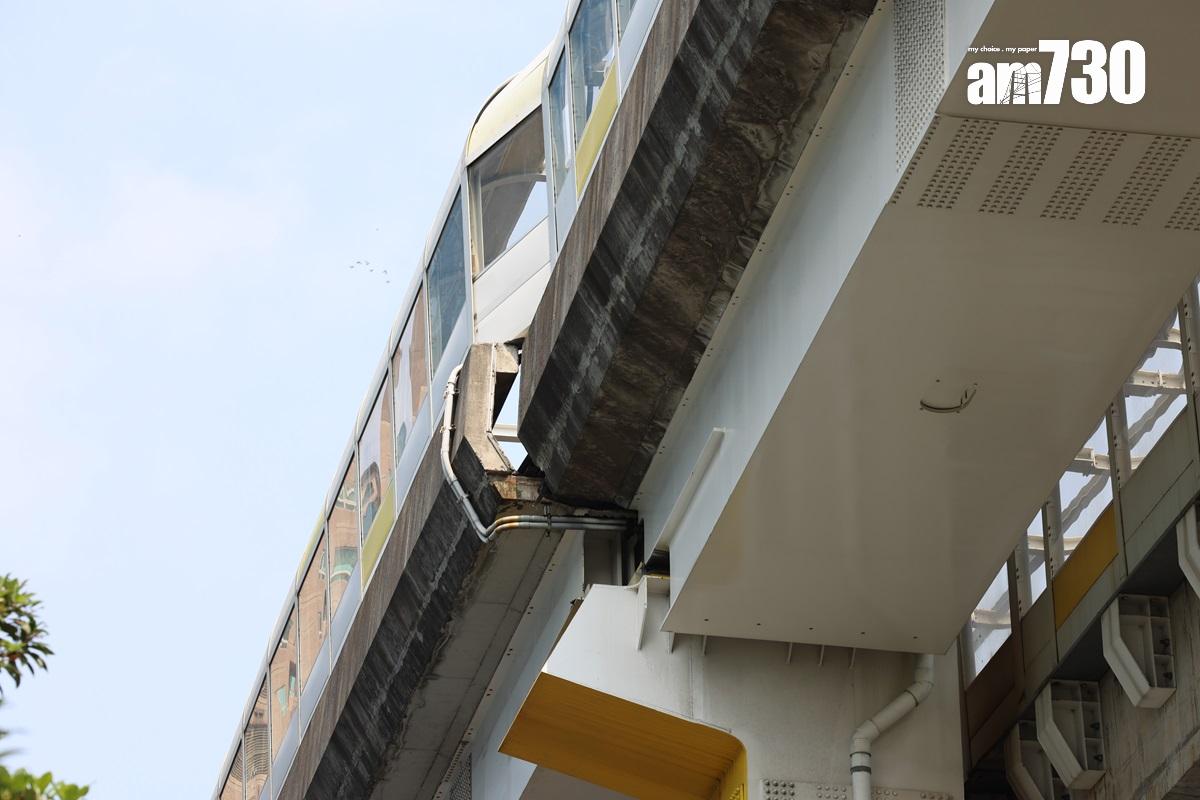 捷運新北環狀線箱梁橋因花蓮地震移位。(中通社)