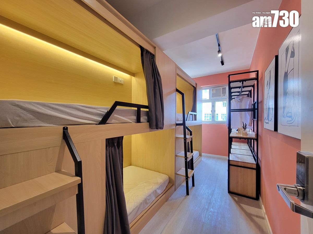 佐敦道有舊樓改裝成私營外勞共居空間,提供66個床位。(鍾式明攝)