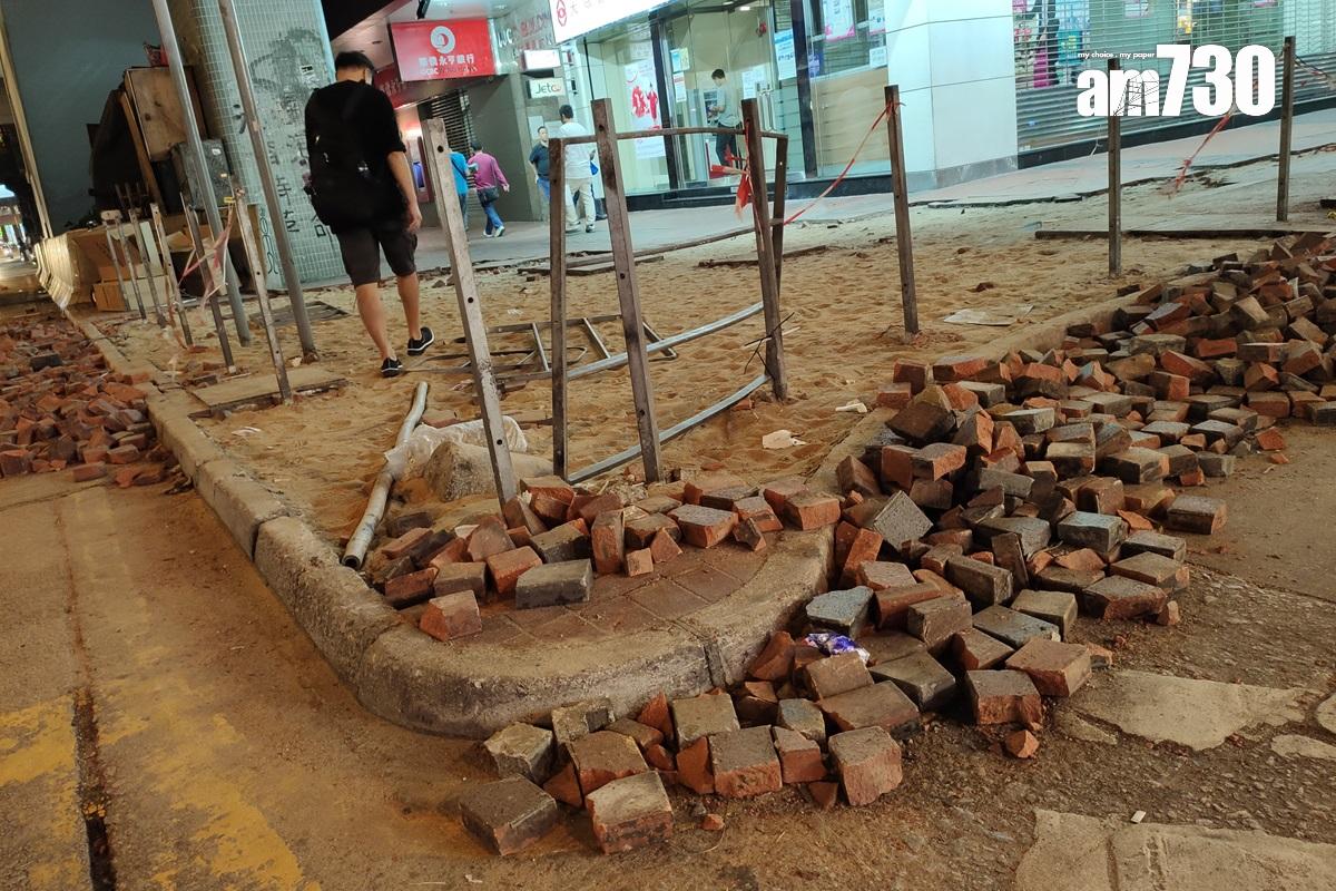 政府重鋪行人路時或會改用混凝土代替路磚。(資料圖片/鍾式明攝)