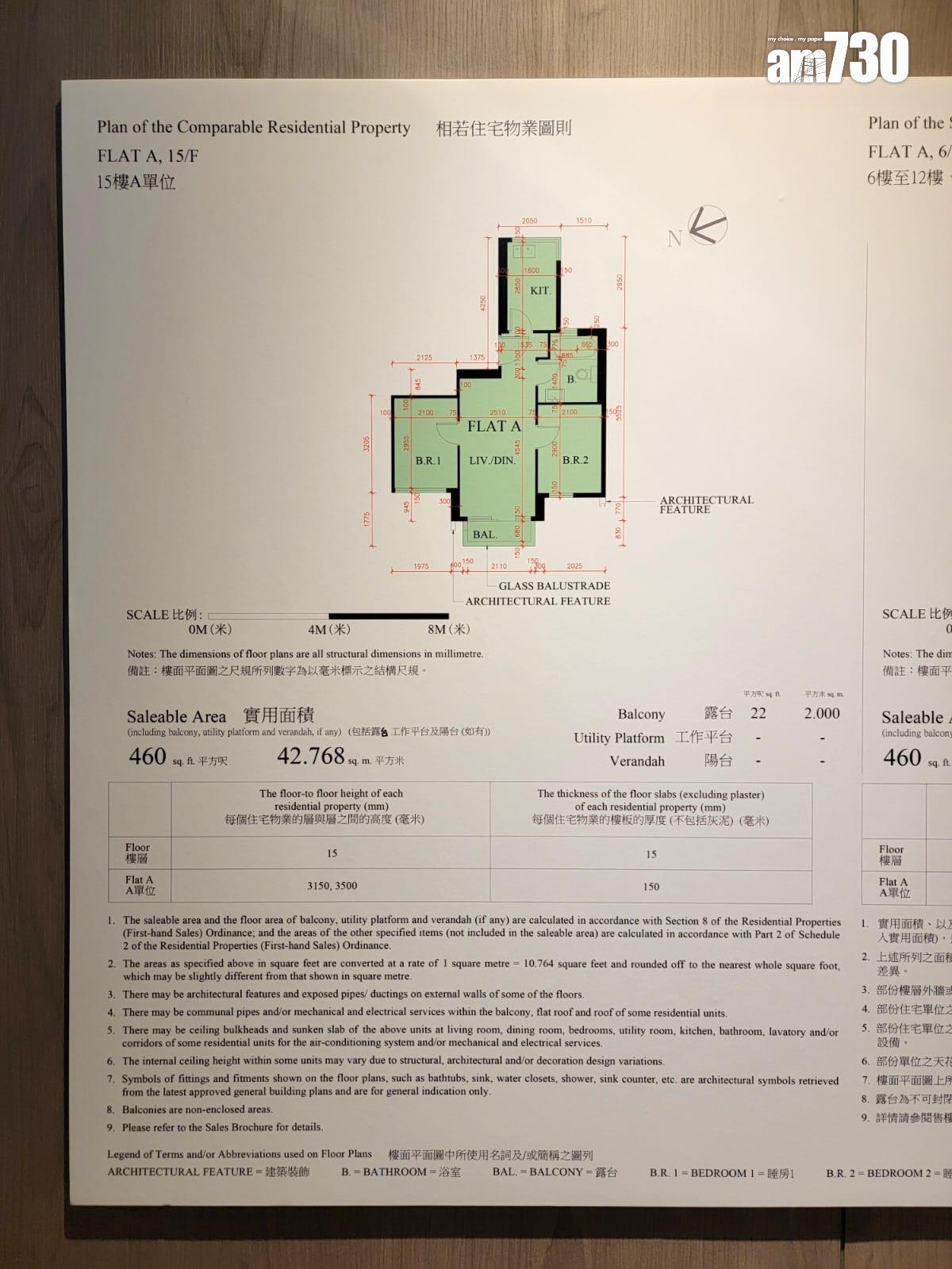 One Wood Road示範單位|460呎連傢俬現樓兩房亮相 樓高3.5米配備等高衣櫃|多圖有片