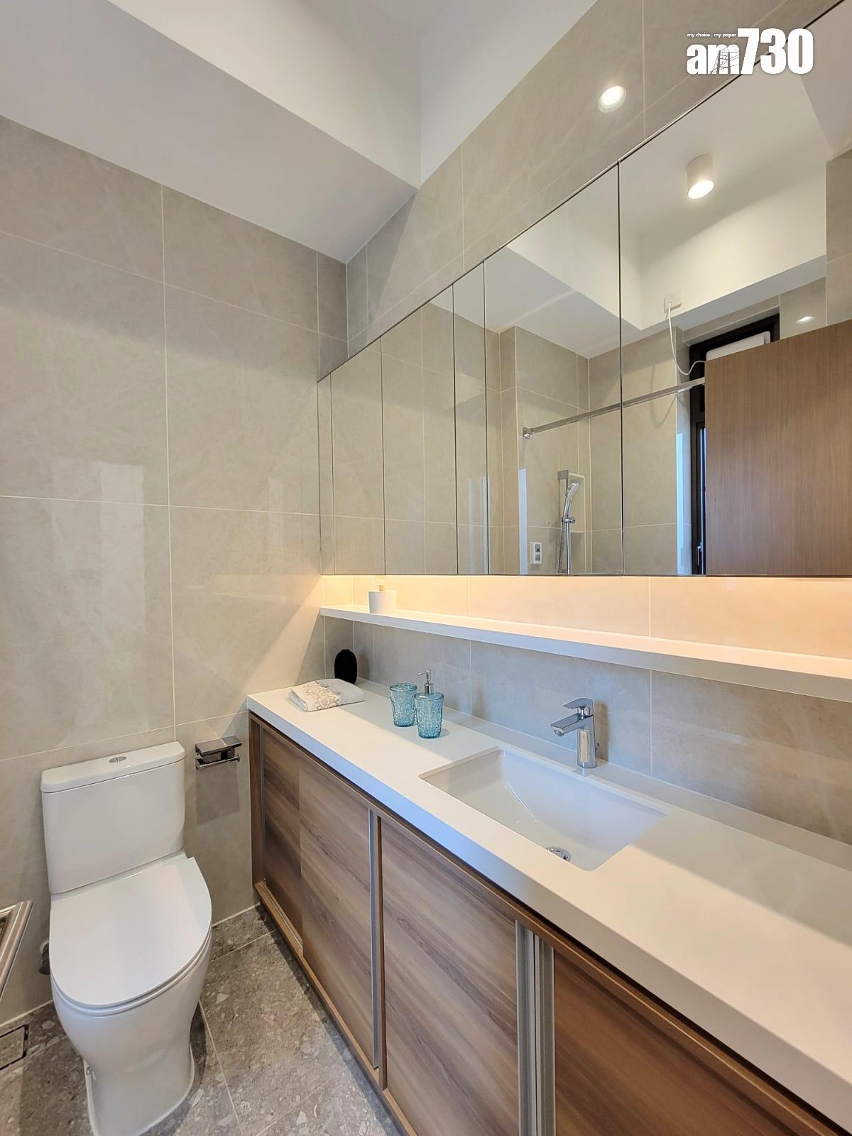 One Wood Road示範單位|460呎連傢俬現樓兩房亮相 樓高3.5米配備等高衣櫃|多圖有片