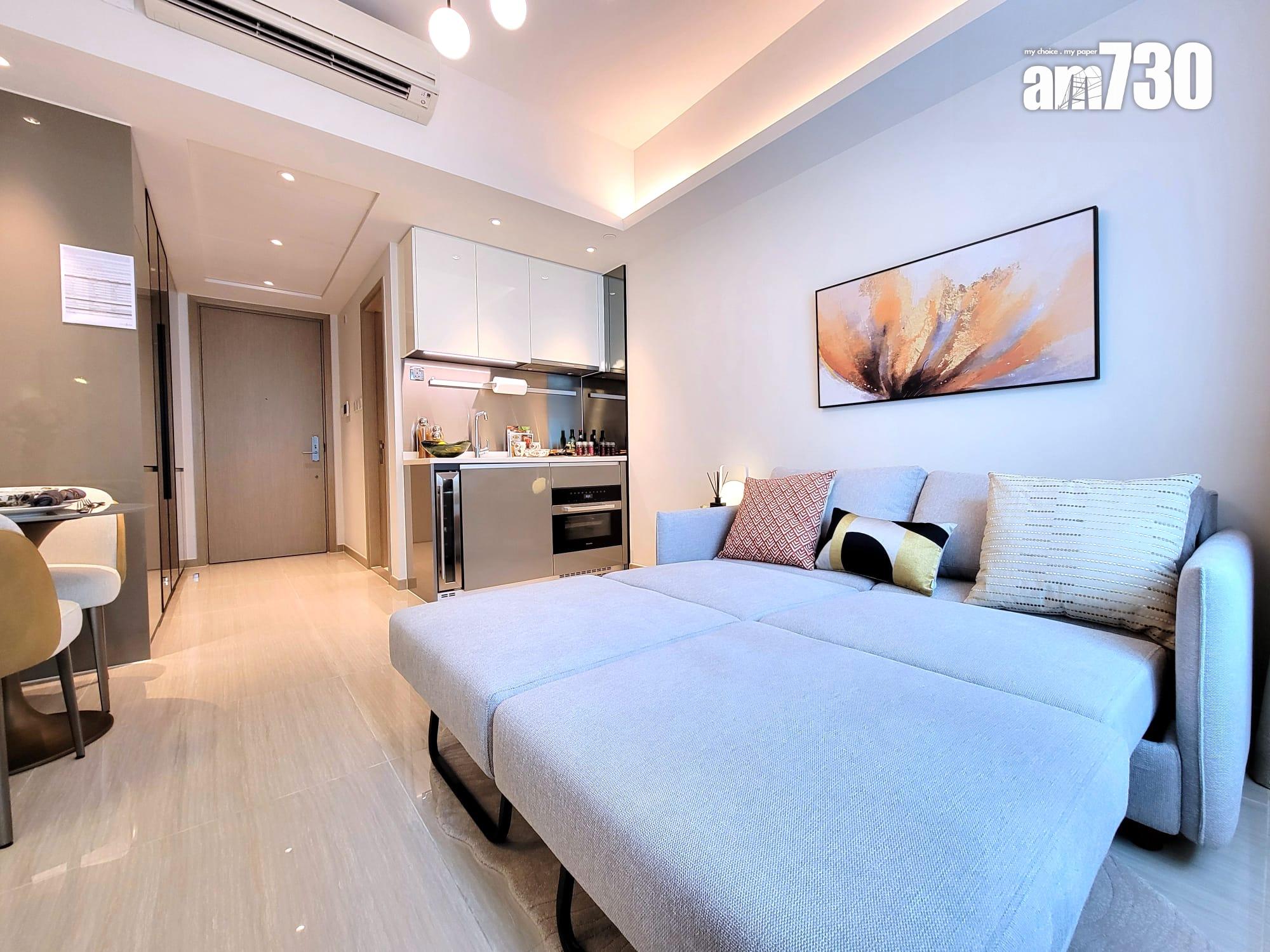 晉環示範單位|兩款290呎連家具開放式戶 一招令住戶靈活調配生活空間|多圖有片