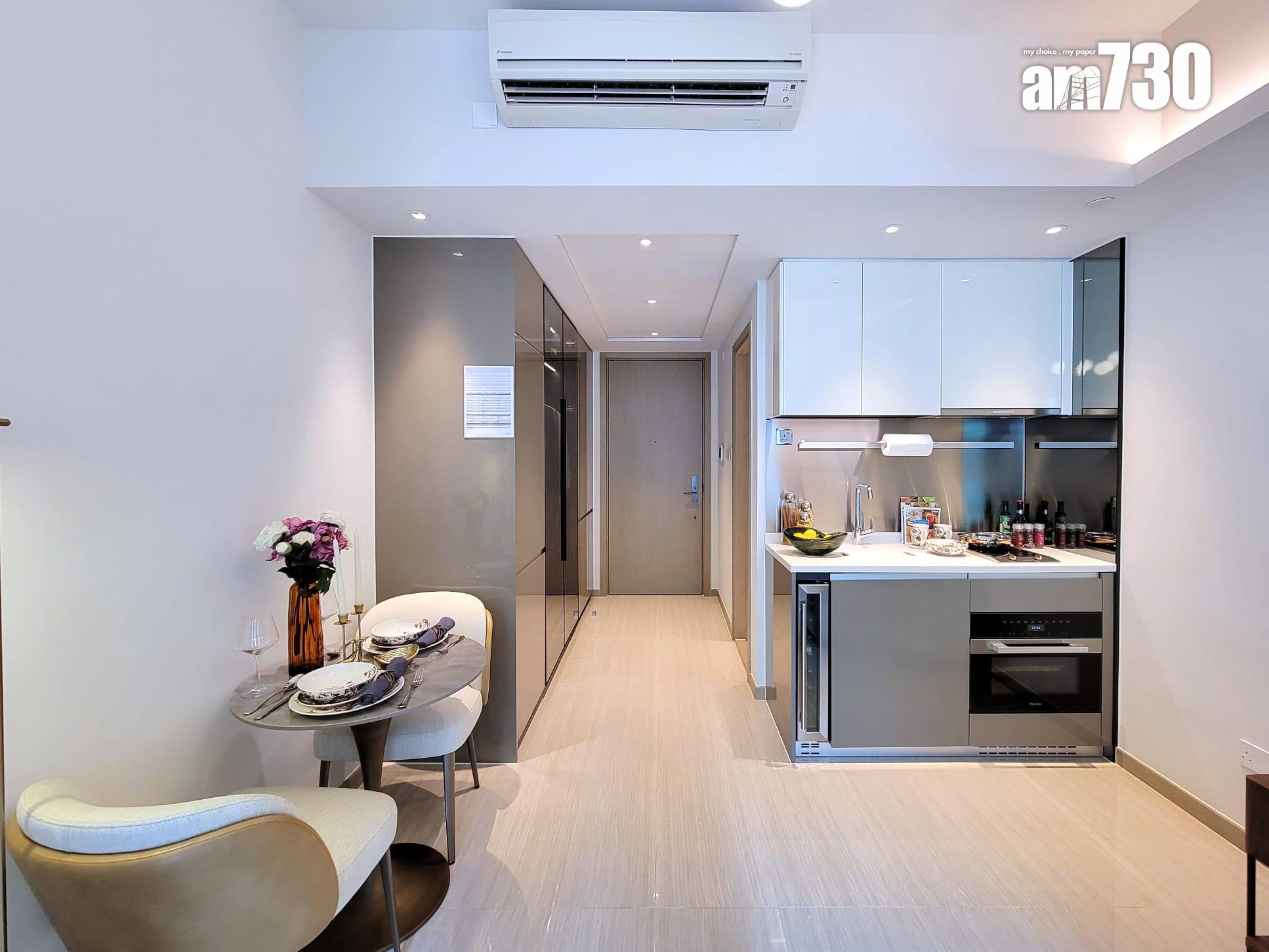 晉環示範單位|兩款290呎連家具開放式戶 一招令住戶靈活調配生活空間|多圖有片