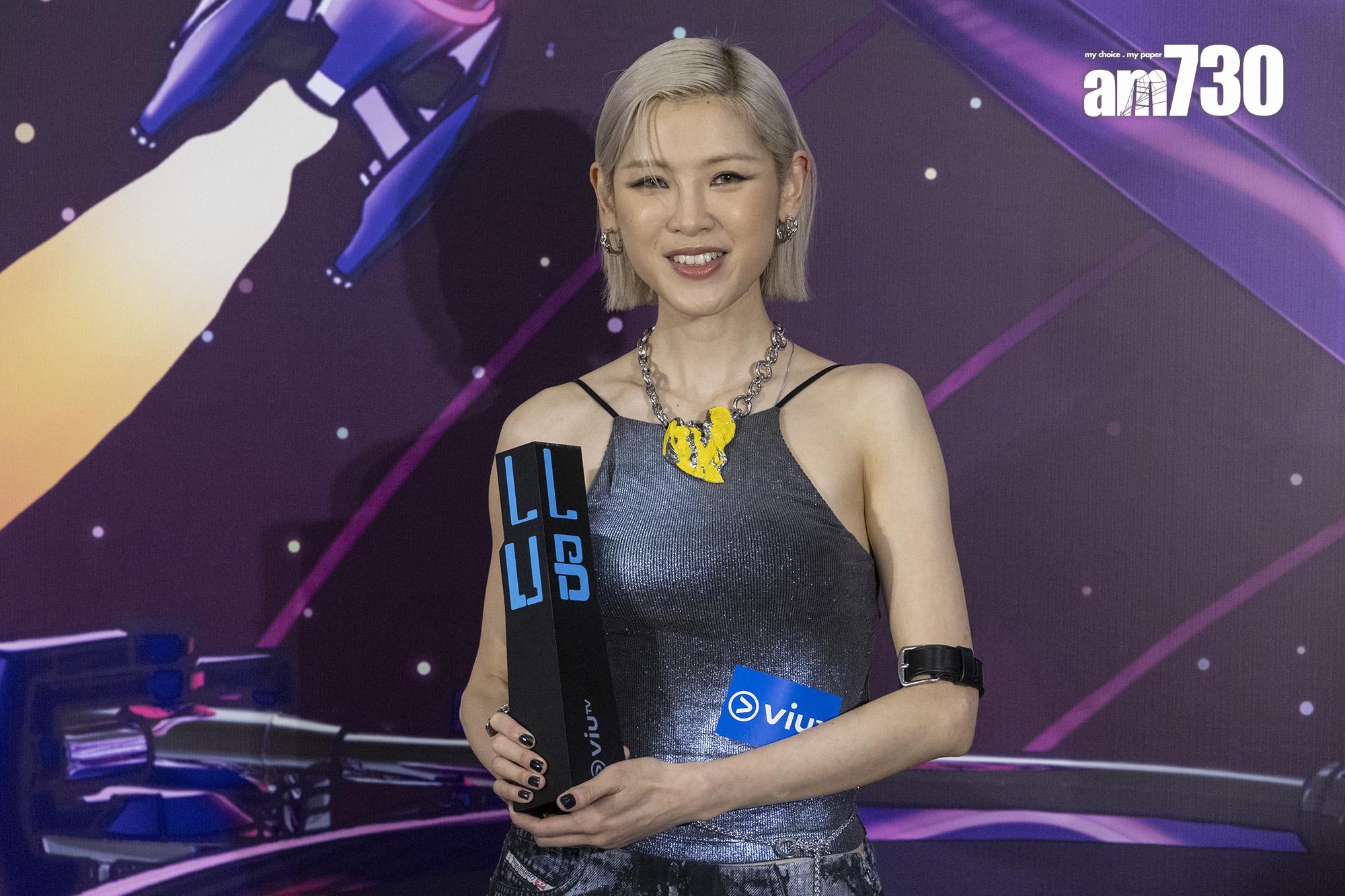 陳蕾對於失落「CHILL CLUB年度女歌手」獎不感失望,驚喜Serinni獲獎。(蘇文傑攝)